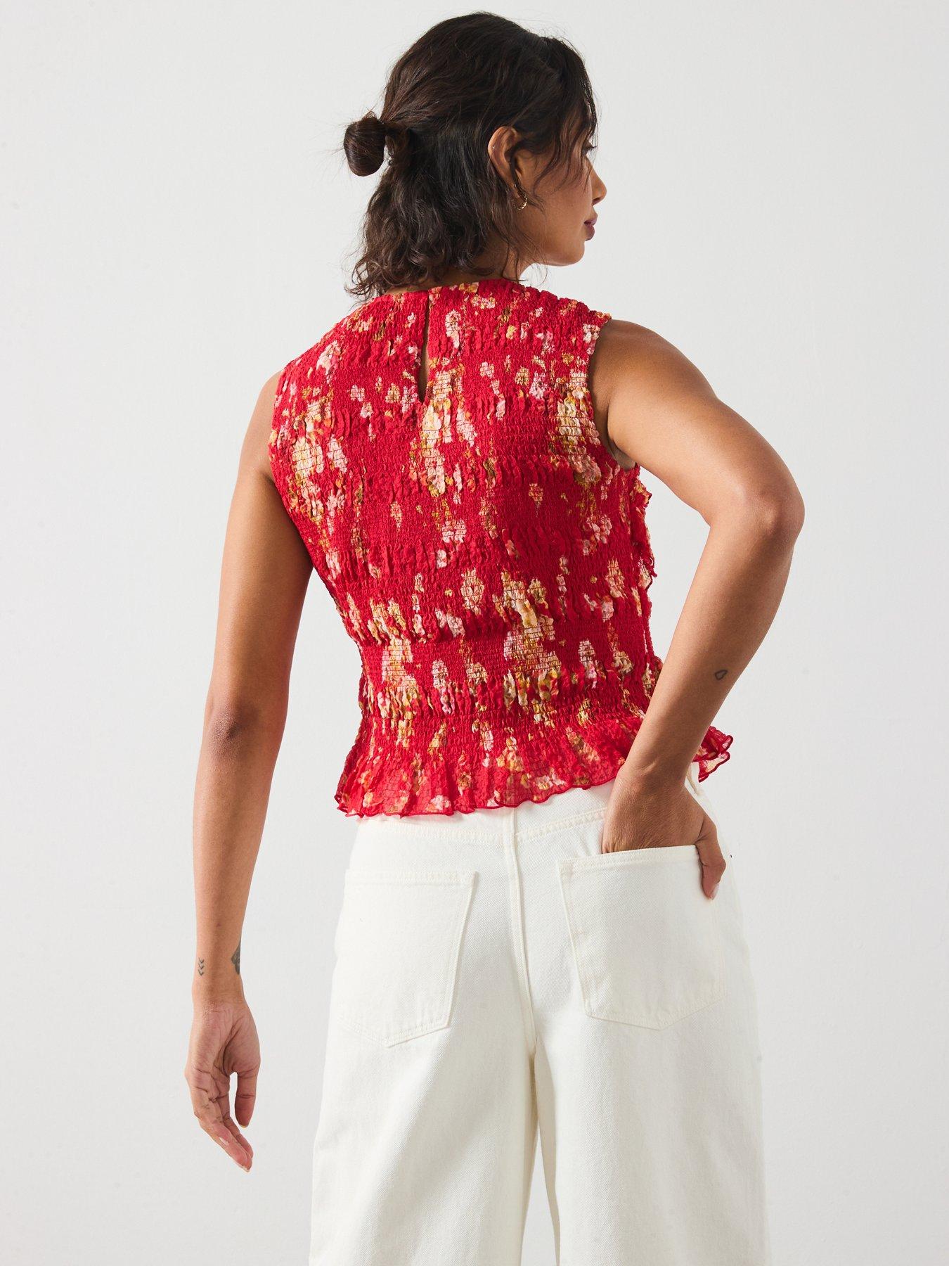 Image 2 of 6 of AllSaints Nysa Top - Red
