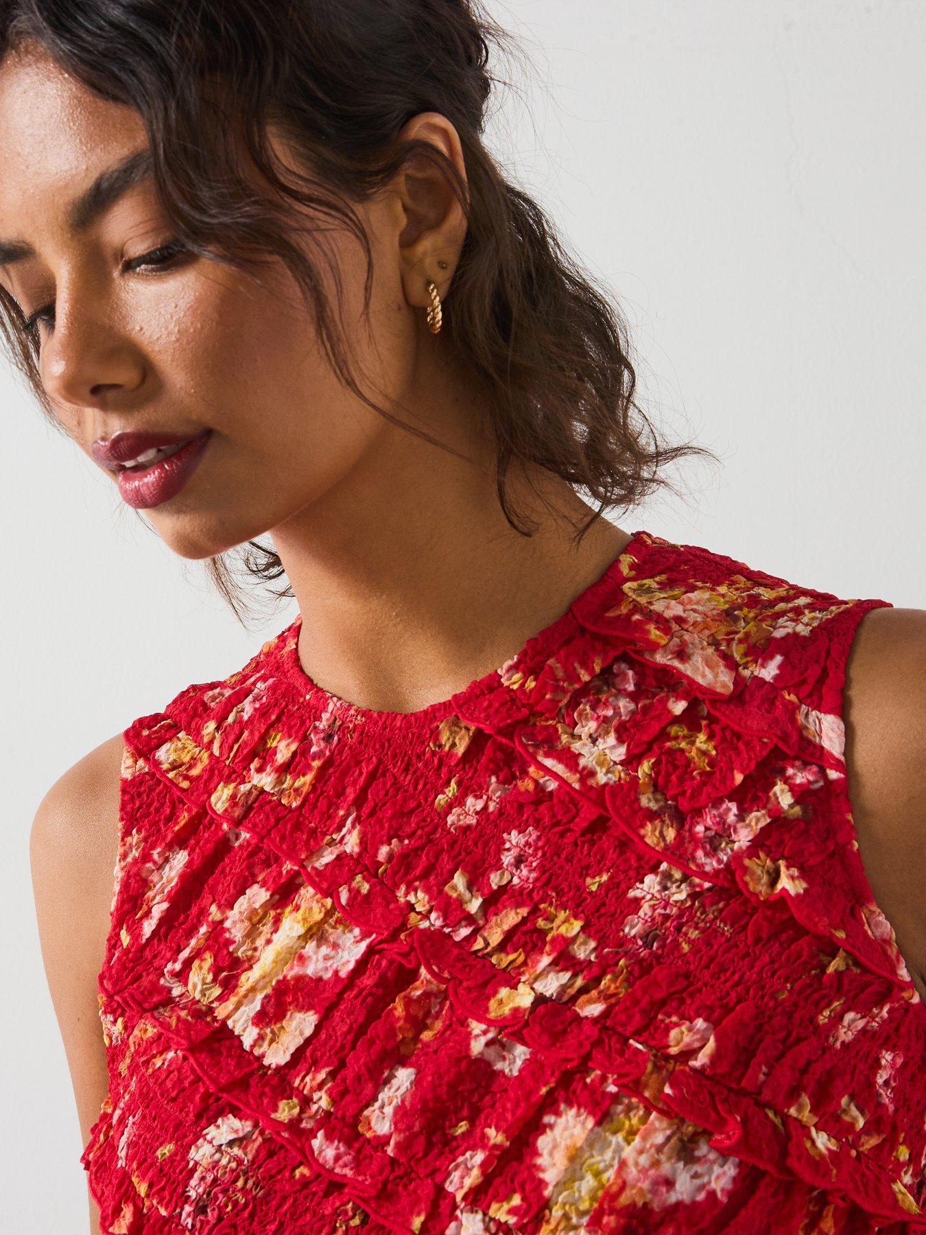 Image 6 of 6 of AllSaints Nysa Top - Red