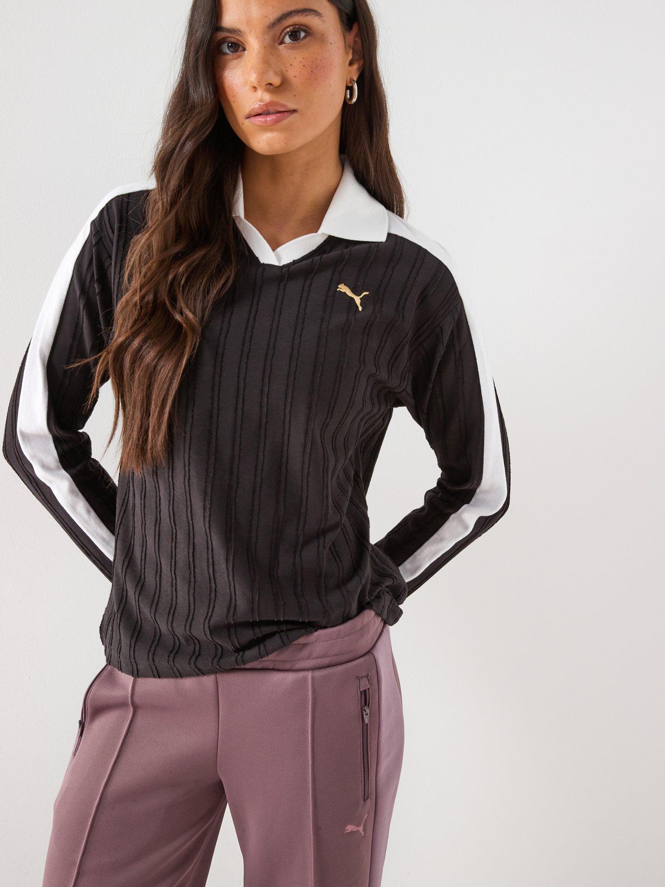 puma-womens-t7-relaxed-long-sleeve-polo-black
