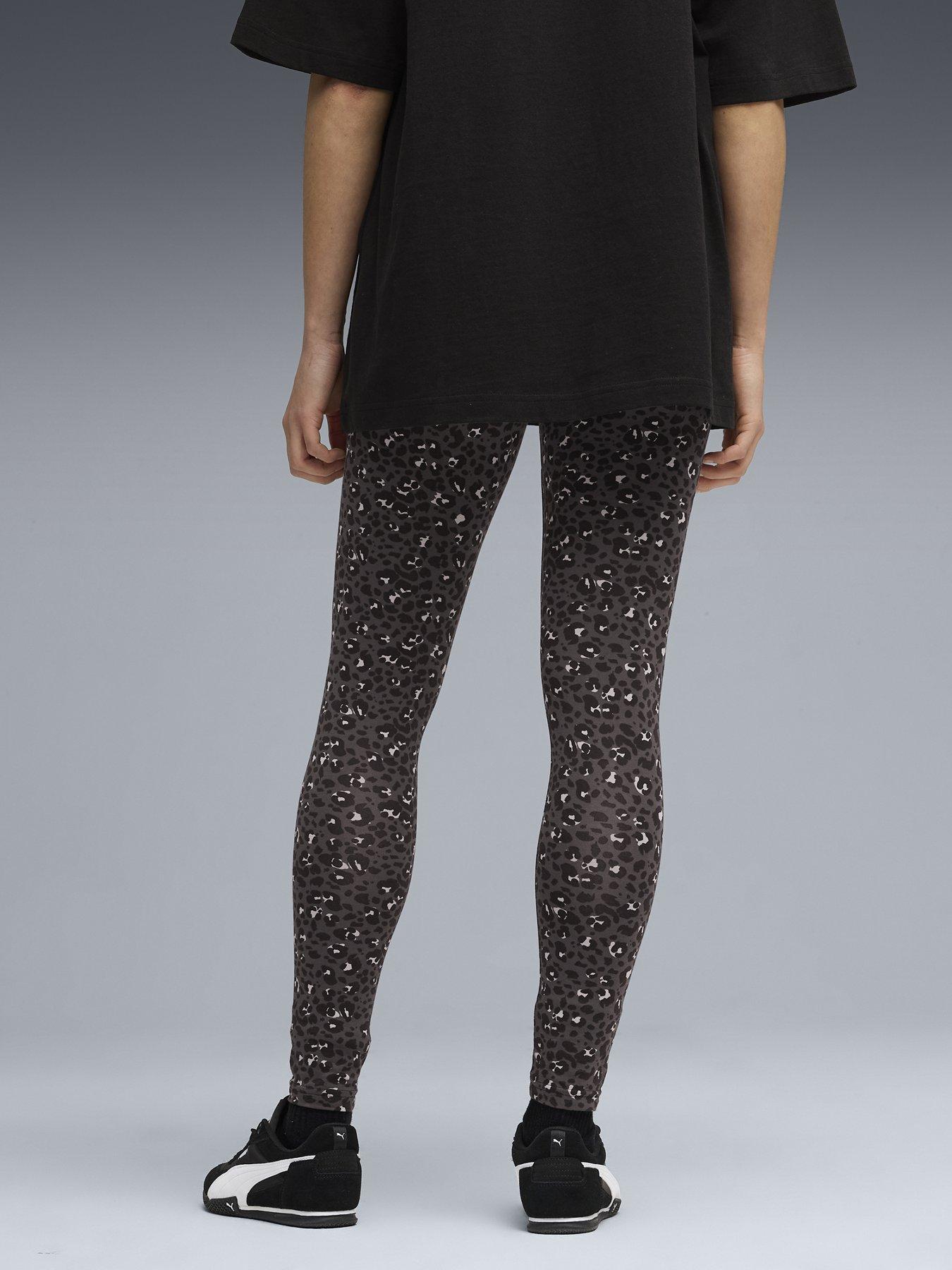 Image 2 of 5 of Puma Essentials Graphic Animal Print Leggings - Black