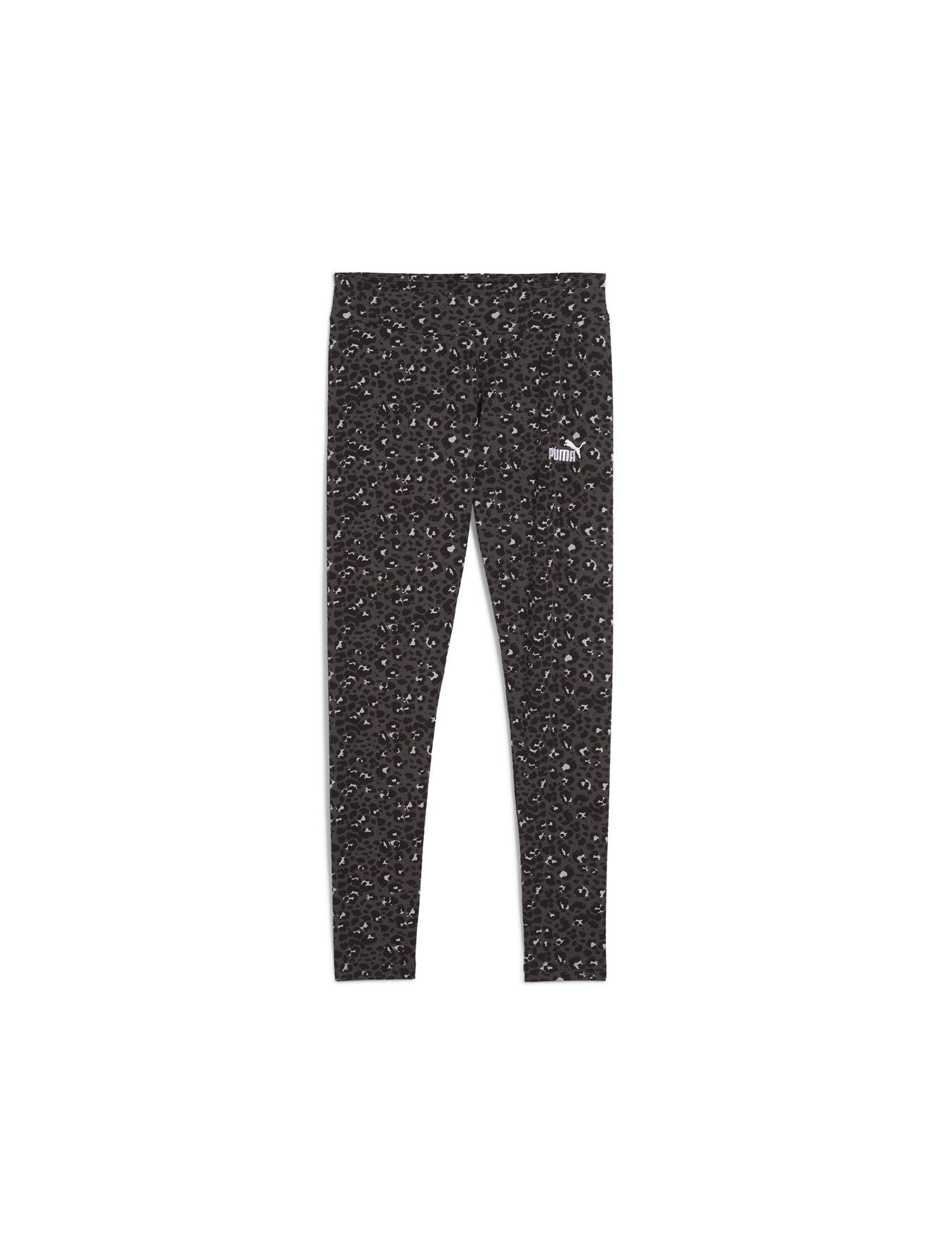 Image 4 of 5 of Puma Essentials Graphic Animal Print Leggings - Black