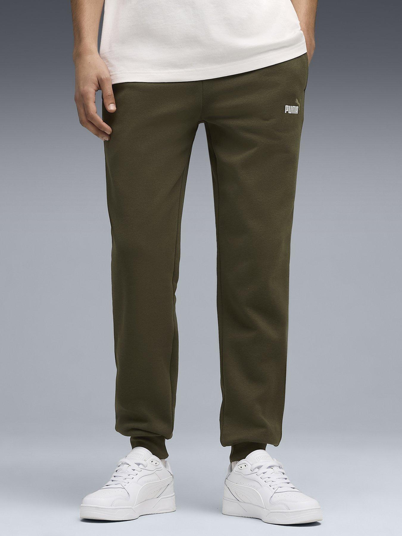 puma-mens-essentials-no-1-logo-sweatpants-fleece-greenfront