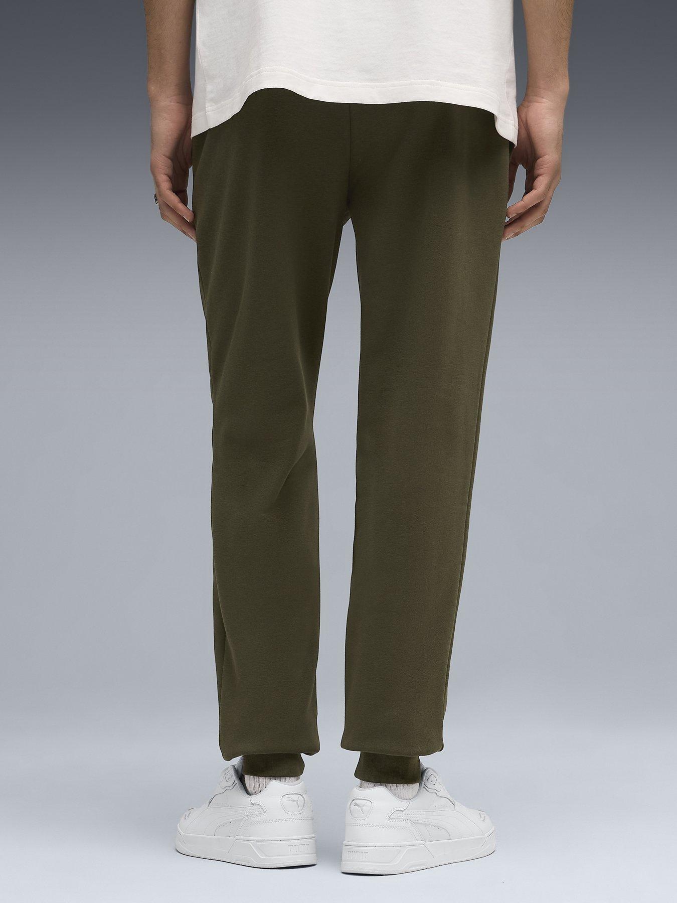 puma-mens-essentials-no-1-logo-sweatpants-fleece-greenstillFront