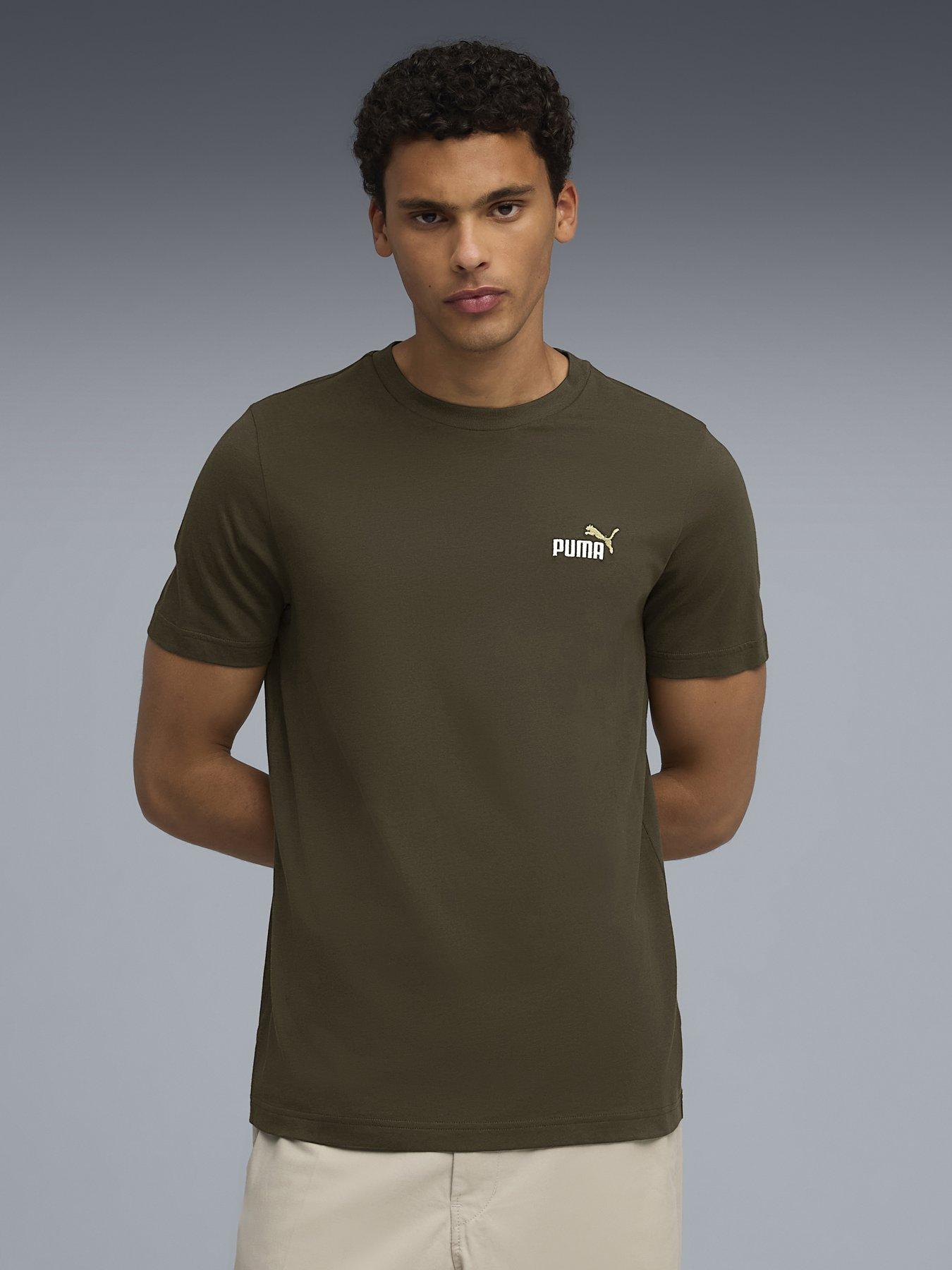 Puma Mens Essentials Small No 1 Logo Tee - Green