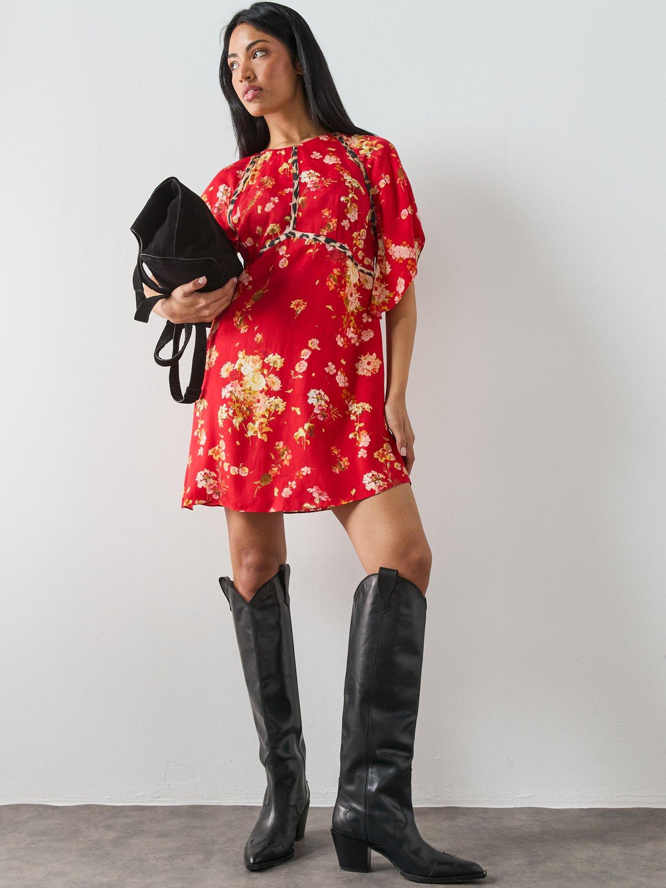 AllSaints Xena Dress - Red