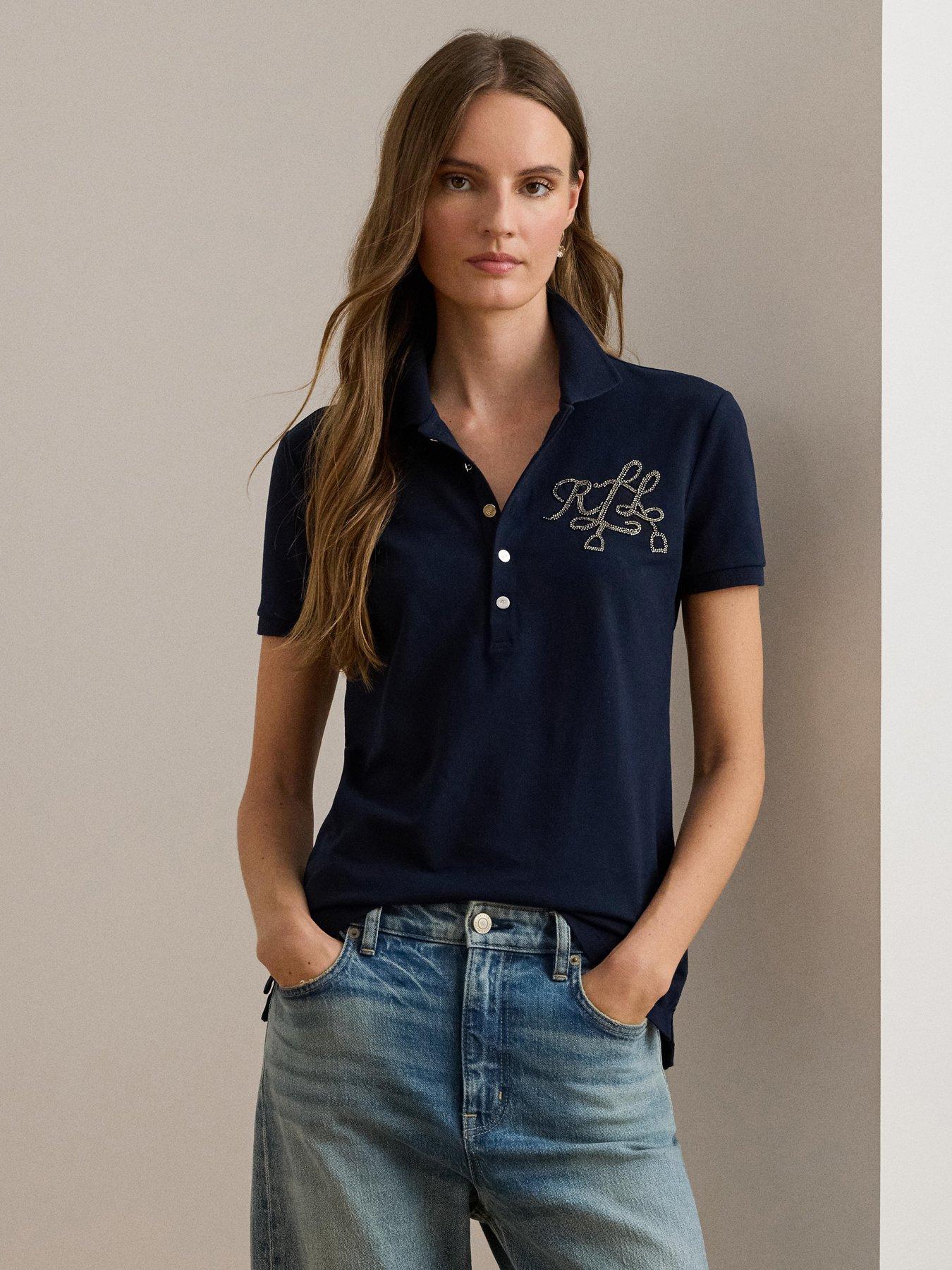 Lauren by Ralph Lauren Kiewick Short Sleeve Shirt - Navy
