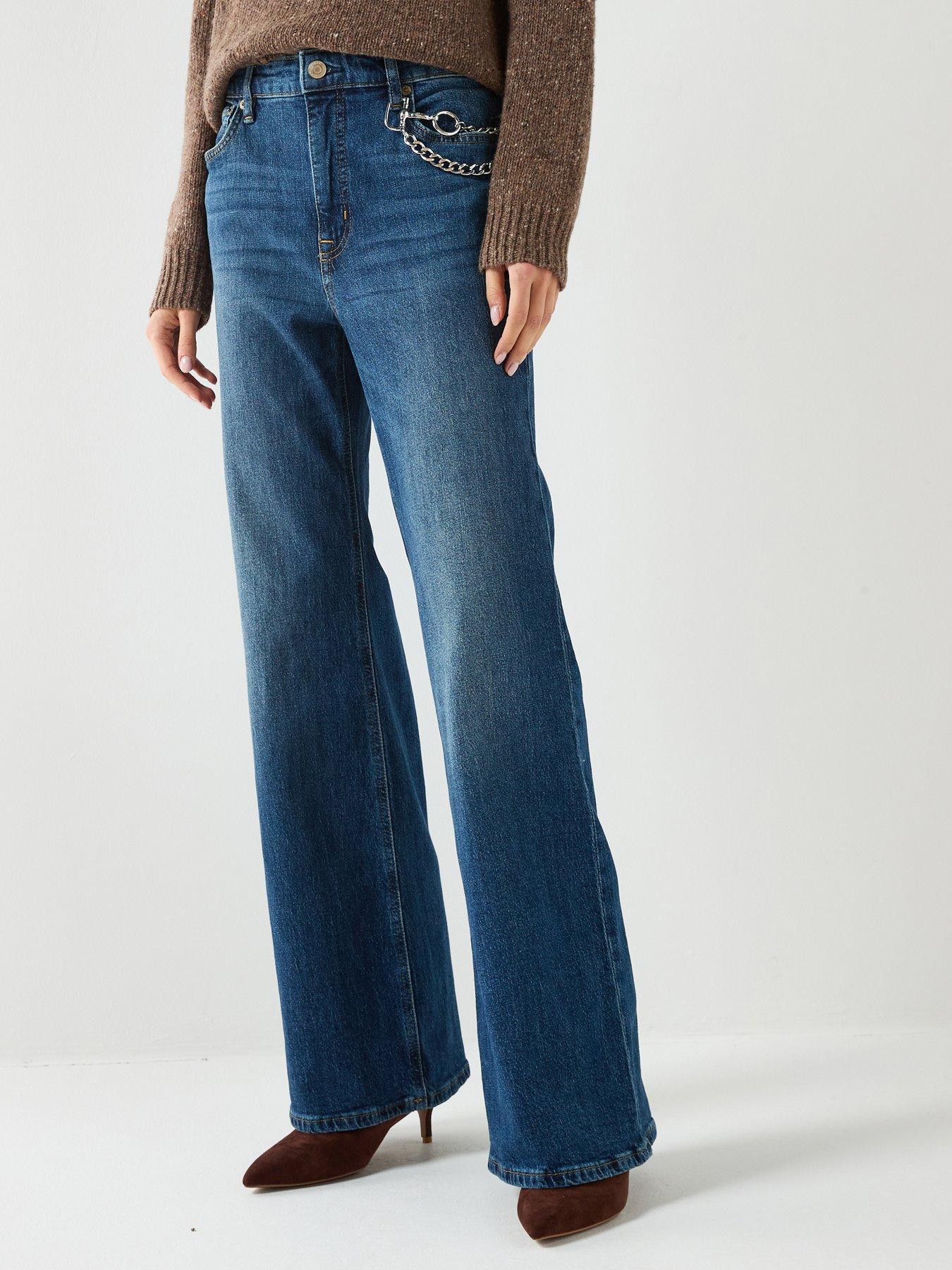 Lauren by Ralph Lauren Retro Flared Trousers - Atecco Wash