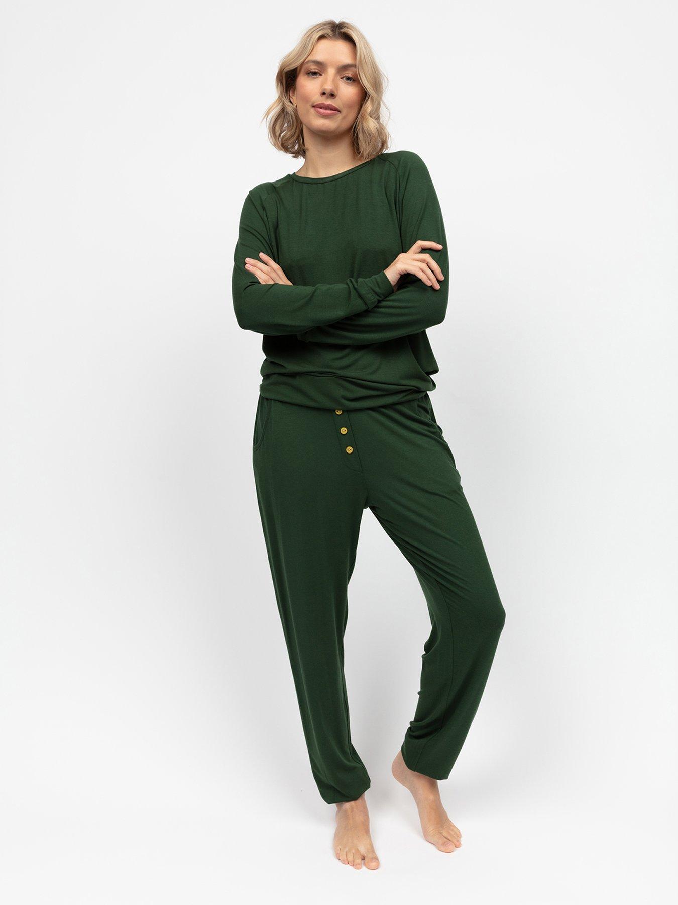 Image 1 of 3 of Cyberjammies Olive Slouch Pyjama Set - Green