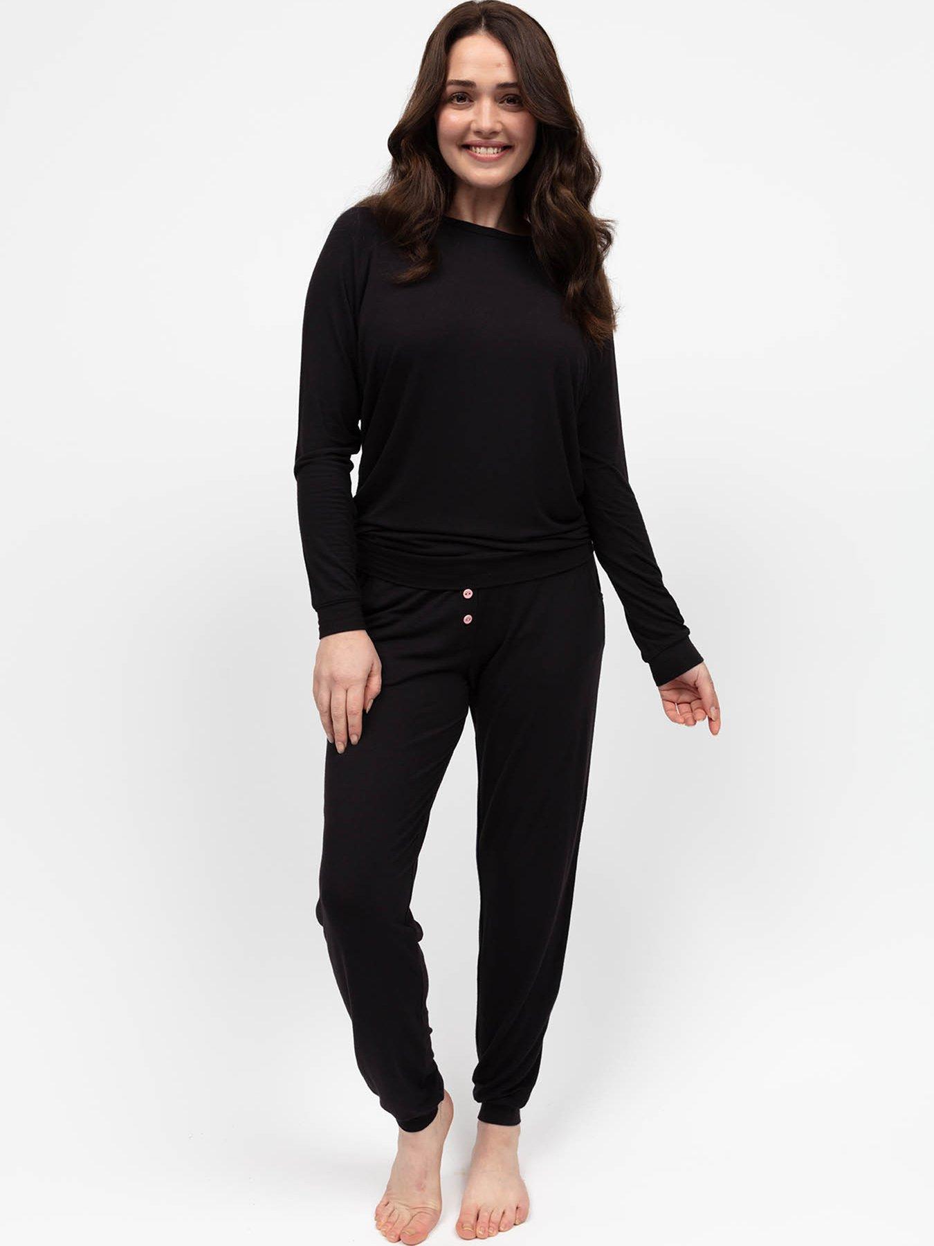 Cyberjammies Slouch Jersey Long Sleeve Pyjama Set - Bonnie Black