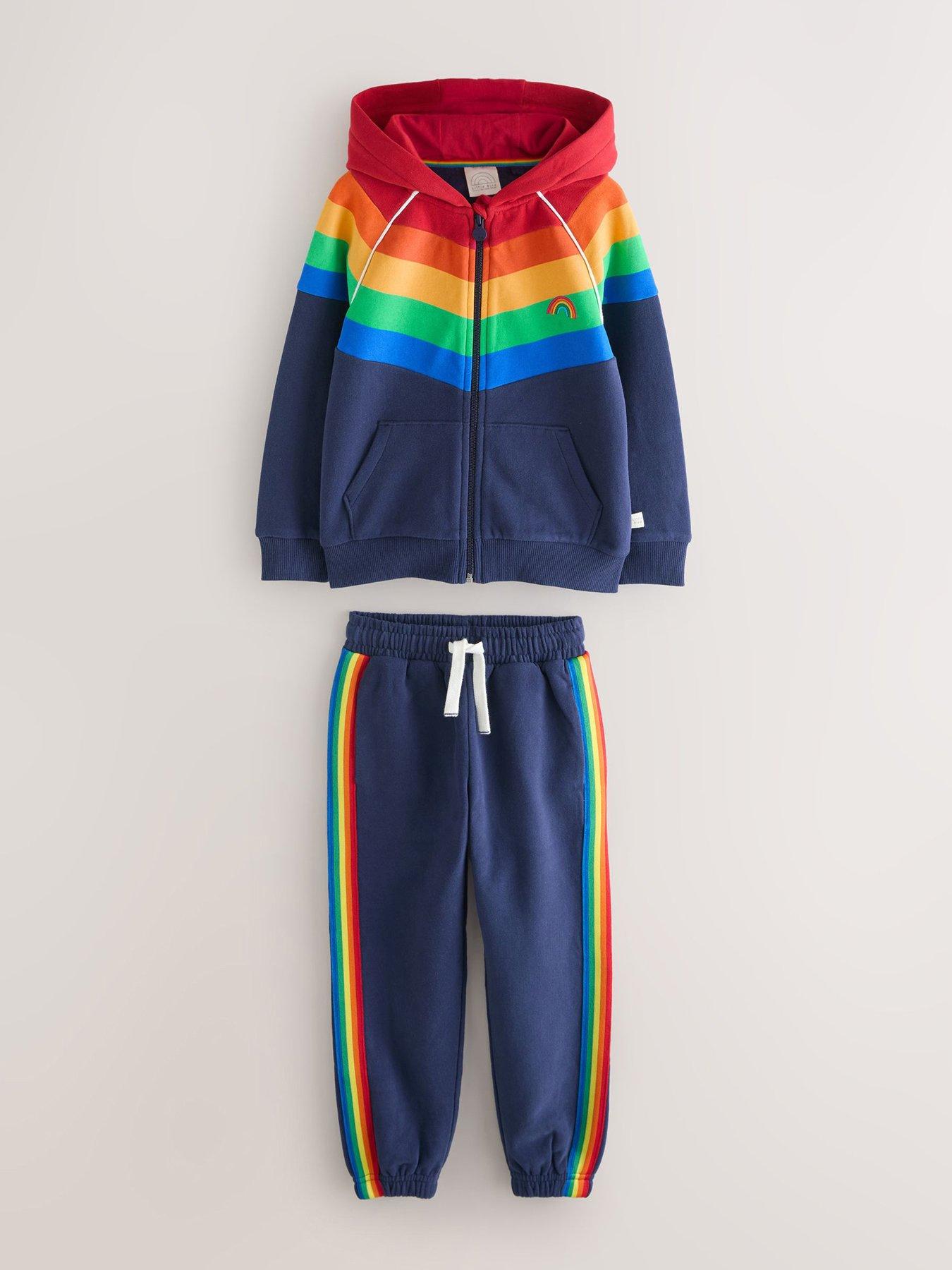 Image 1 of 5 of Little Bird Boys Rainbow Sweat Set - Multi