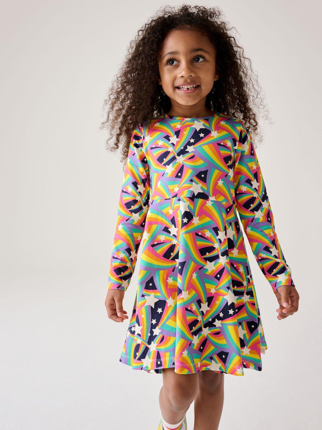 Image 1 of 6 of Little Bird Girls Star Dress - Multi