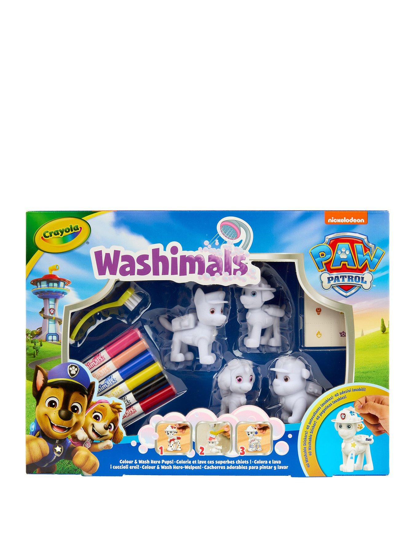 Crayola Washimals Paw Patrol Set with Decals and 4 Washable Figures