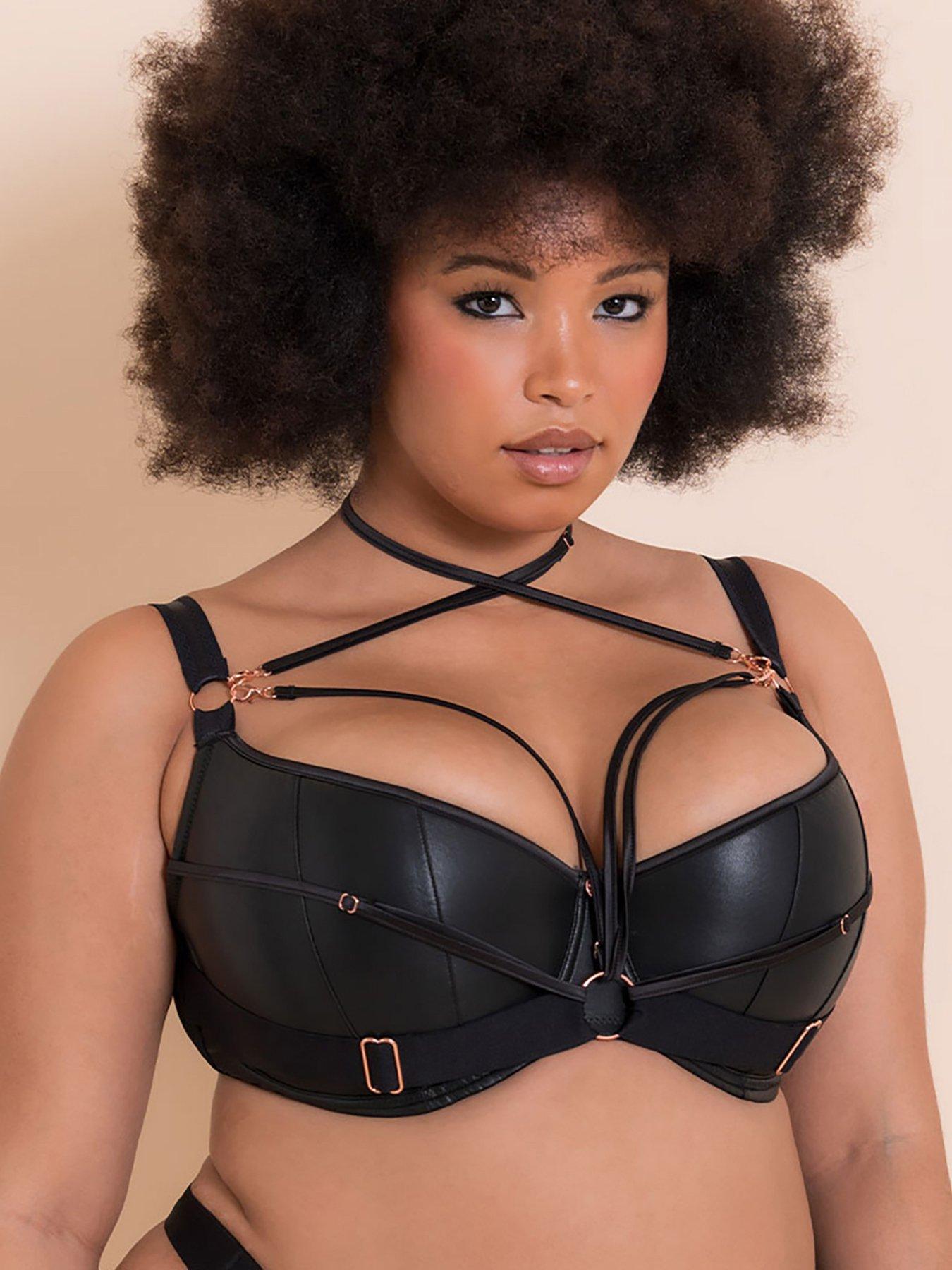 Curvy Kate Scantilly Harnessed Padded Half Cup Bra Black