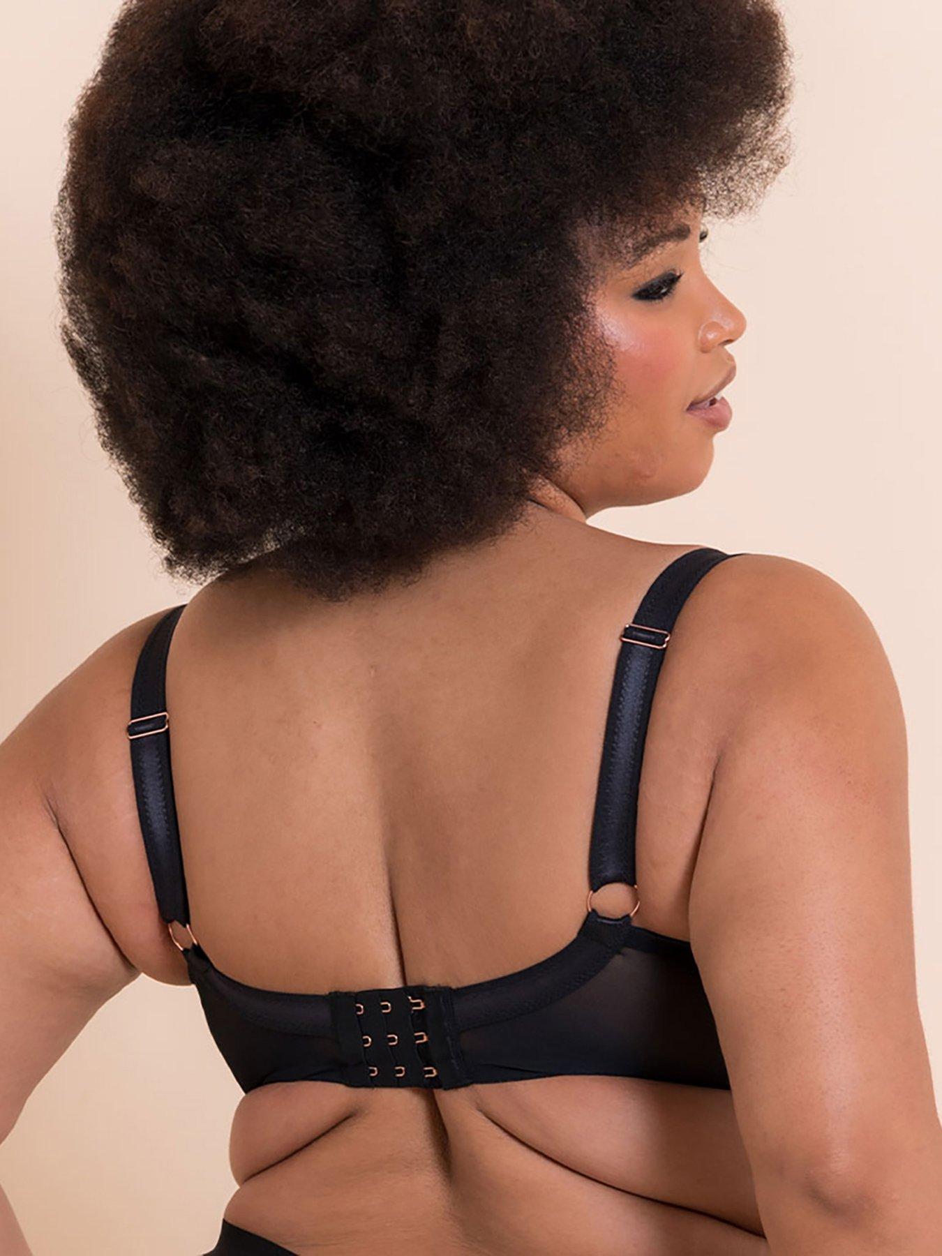 Image 2 of 5 of Curvy Kate Scantilly Harnessed Padded Half Cup Bra Black