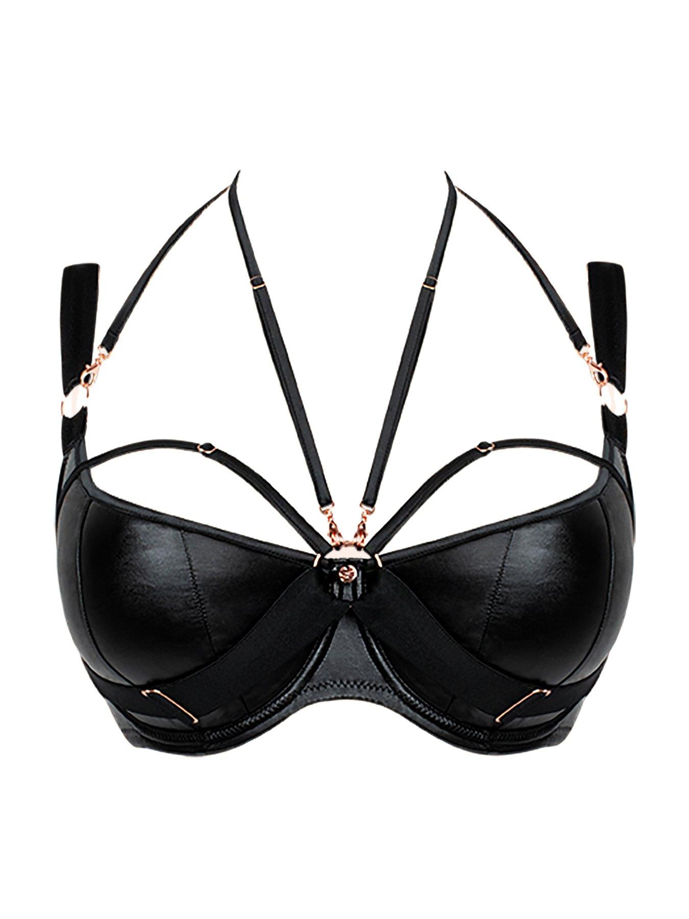 Image 5 of 5 of Curvy Kate Scantilly Harnessed Padded Half Cup Bra Black