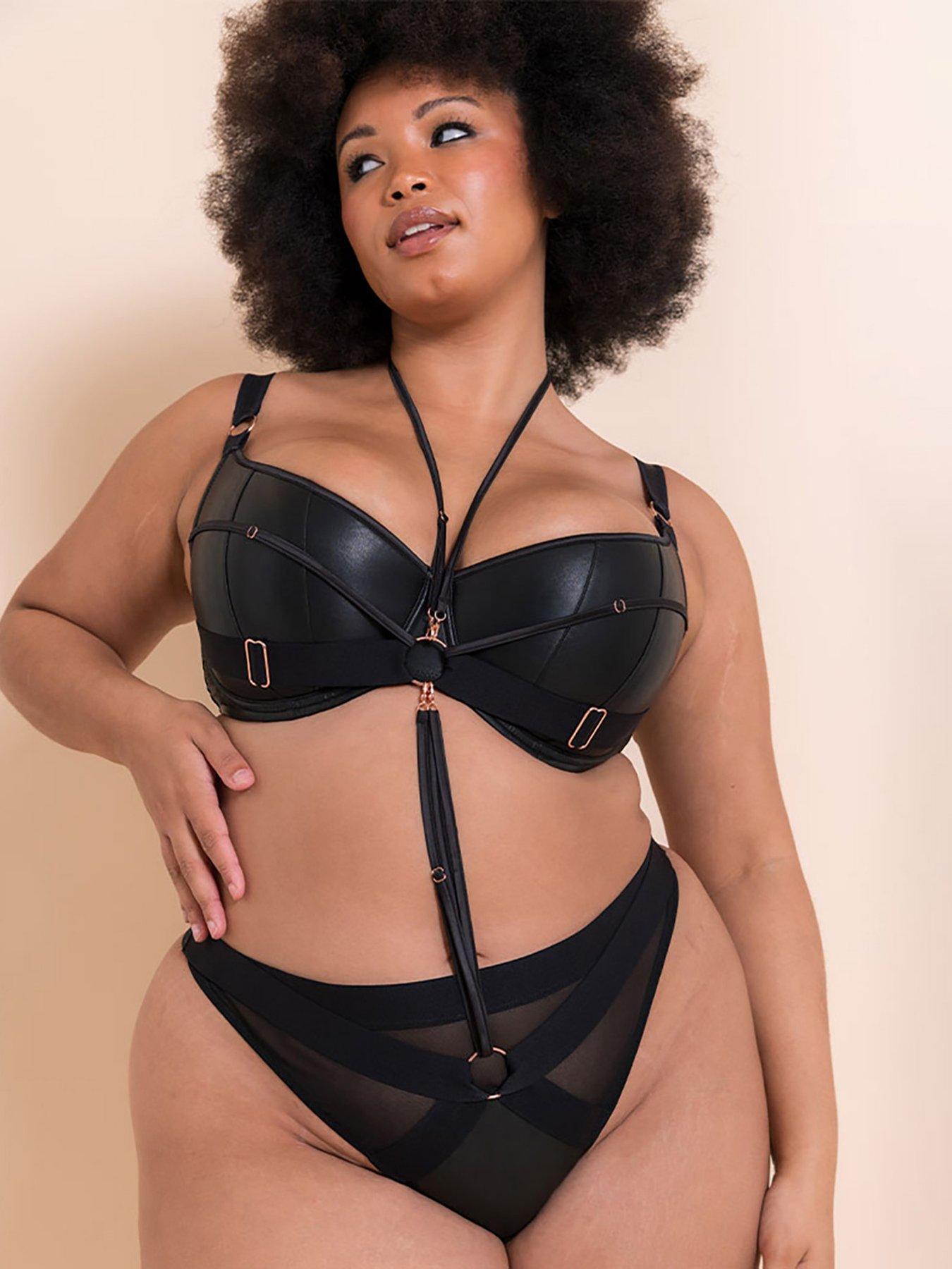 Image 3 of 5 of Curvy Kate Scantilly Harnessed Thong Black