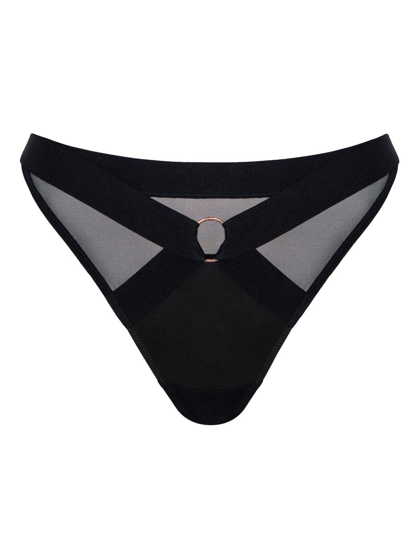 Image 5 of 5 of Curvy Kate Scantilly Harnessed Thong Black