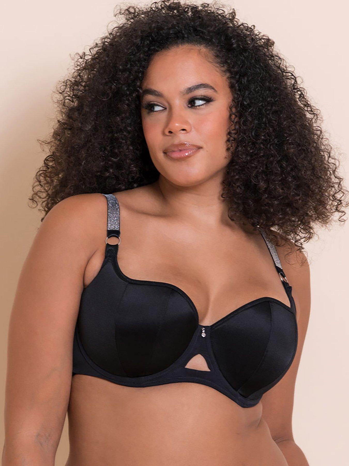 Curvy Kate Curvy Kate Boost Diamante Padded Balcony Bra Black