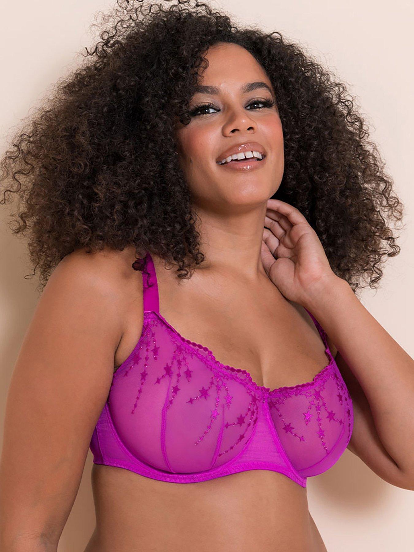 Image 1 of 5 of Curvy Kate Curvy Kate Stardust Balcony Bra Vivid Violet