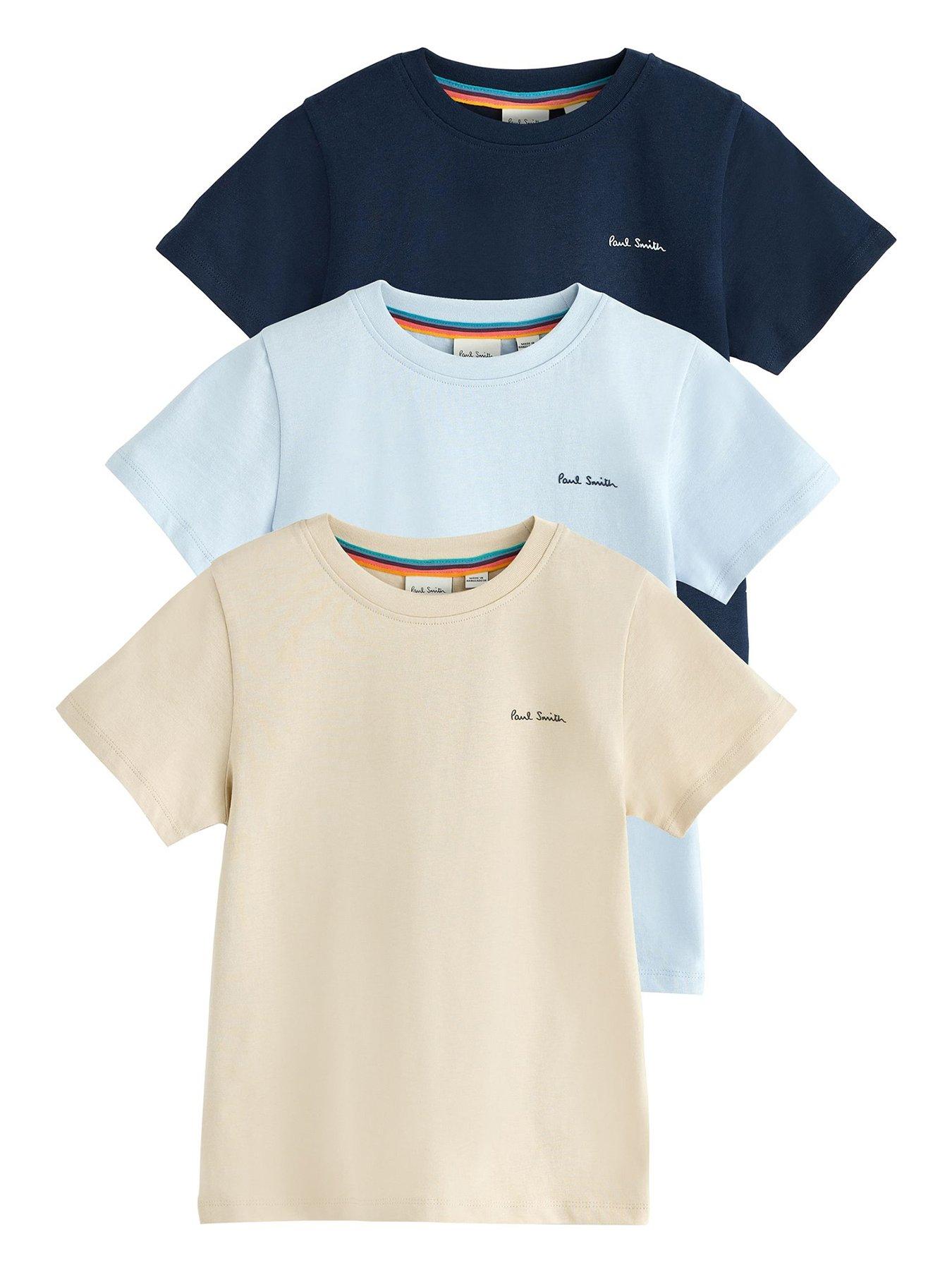 Image 1 of 6 of Paul Smith Junior Boys 3 Pack Script T-shirts - Multi