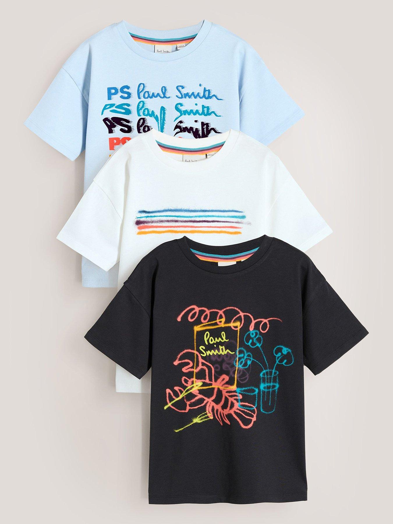 Paul Smith Junior Boys 3 Pack Graphic T-shirts - Multi