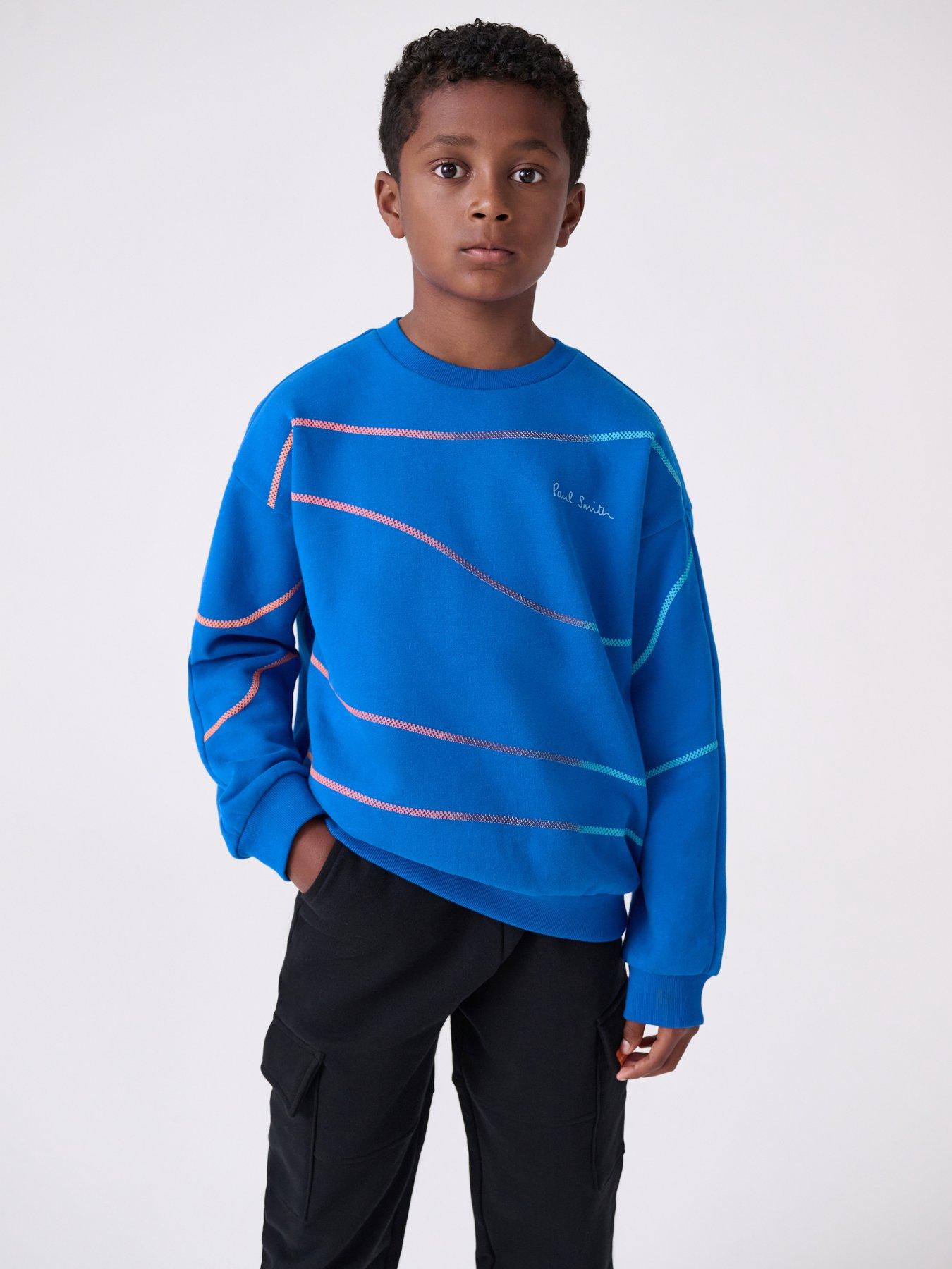 Paul Smith Junior Boys Graphic Sweater - Blue
