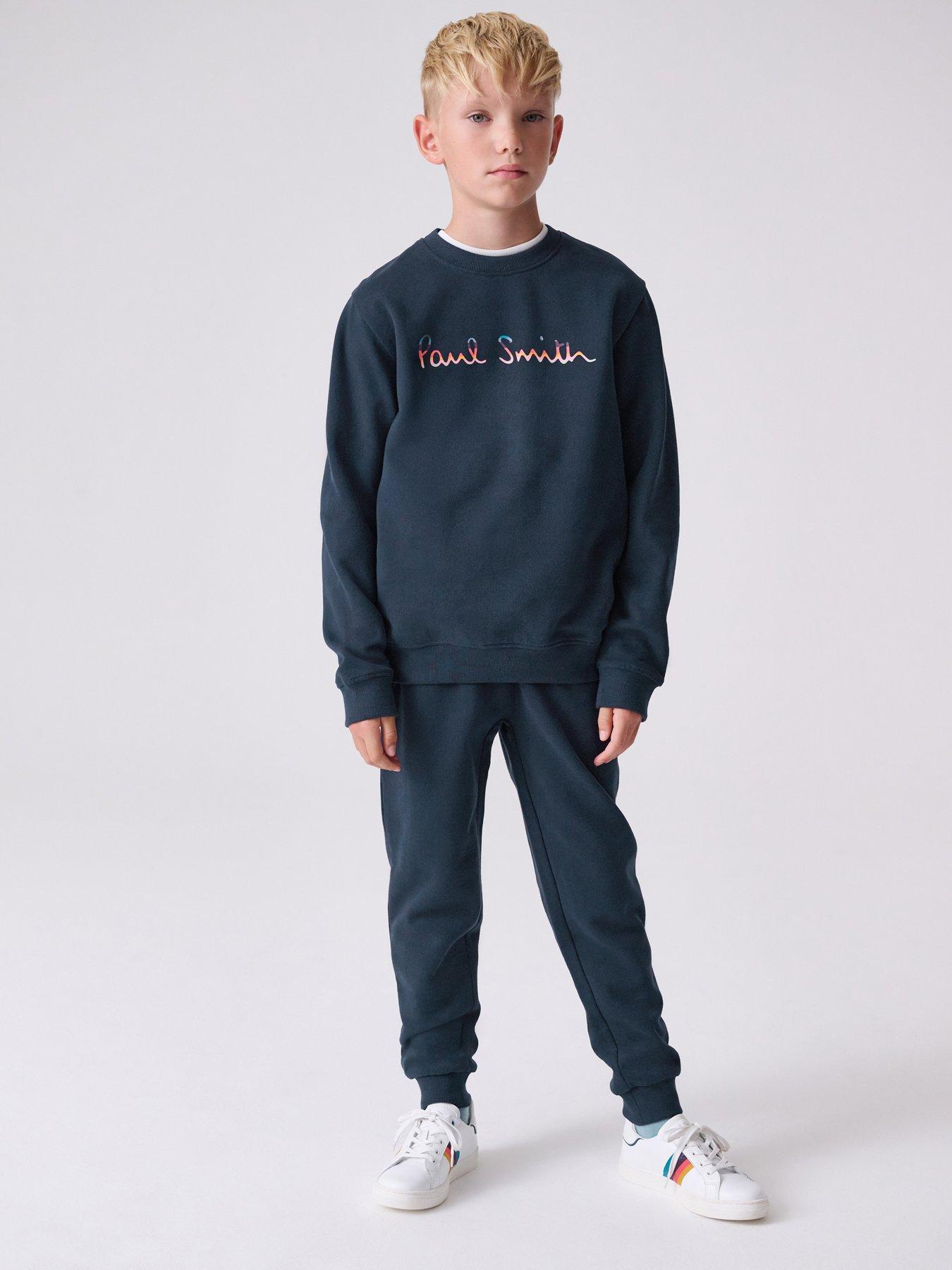 Paul Smith Junior Boys Logo Sweat Set - Navy