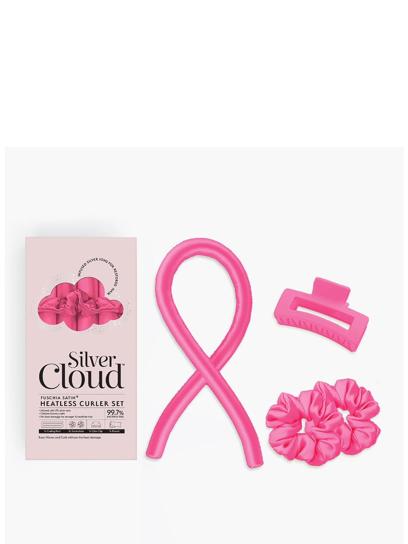 Silver Cloud Fuschia Heatless Curlers