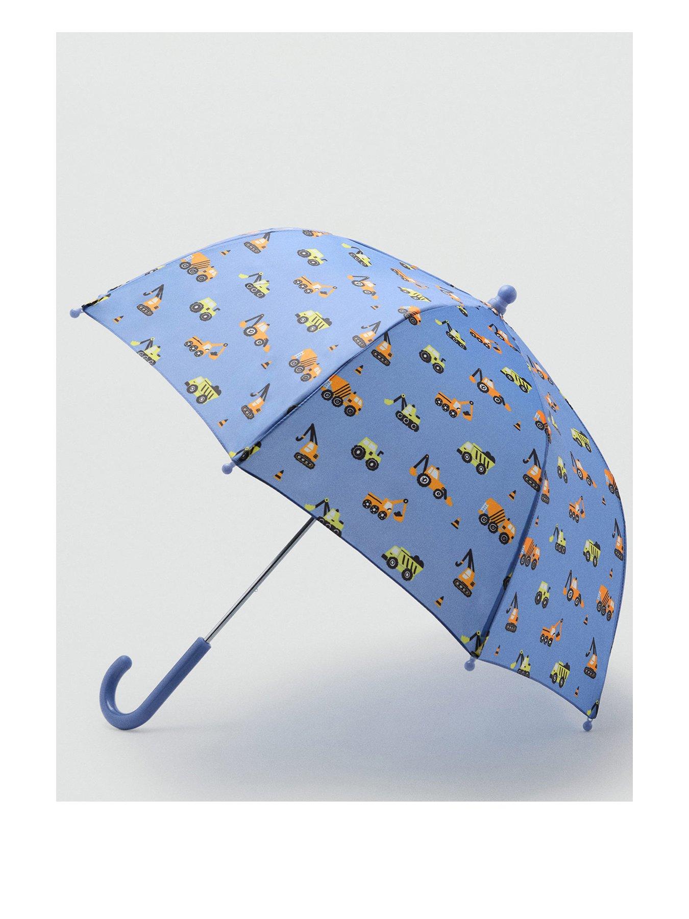 Image 1 of 4 of Mango Younger Boys Digger Umbrella - Blue