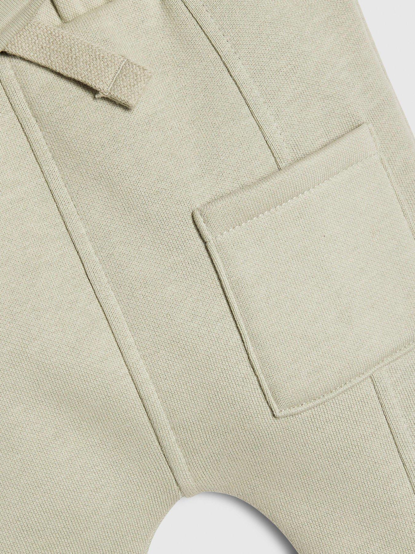 Image 5 of 5 of River Island Baby Boys Bear Pocket Sweatshirt Set - Khaki