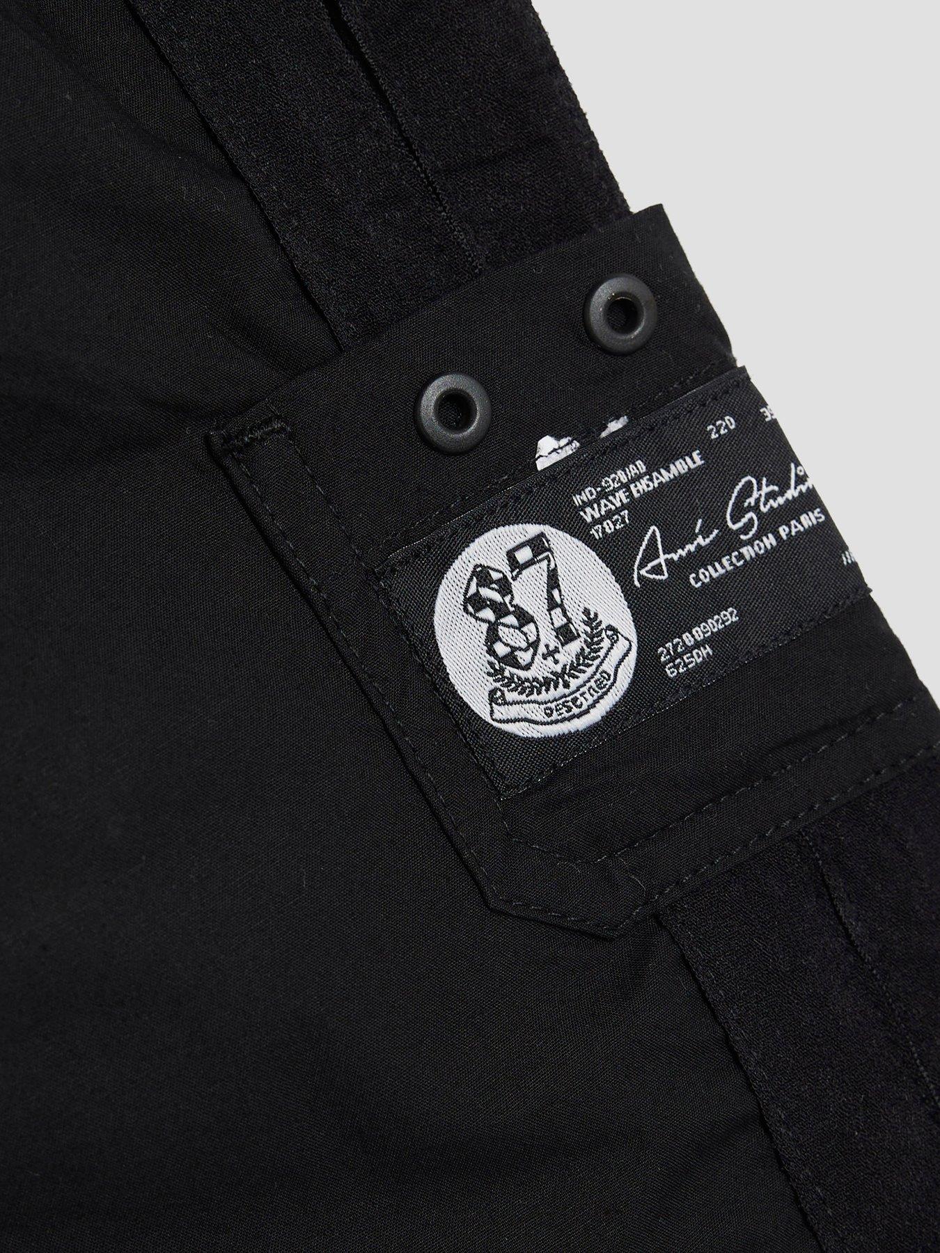 Image 4 of 5 of River Island Mini Boys Cargo Shorts and T-Shirt Set - Black