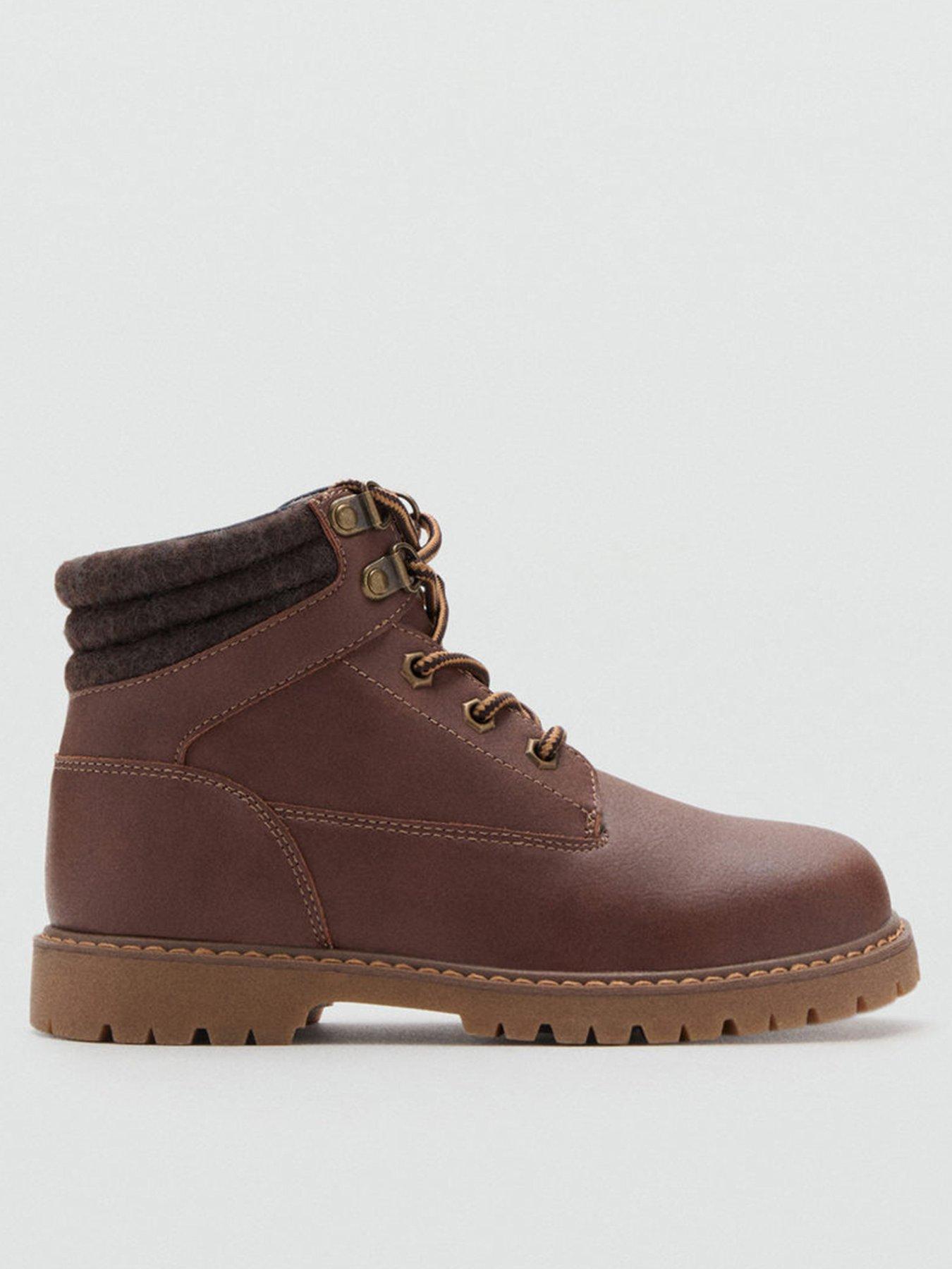 Mango Boys Lace Up Boots - Brown