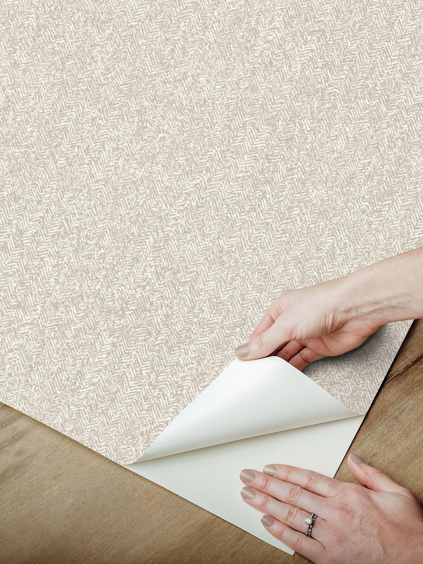 Image 4 of 4 of NuWallpaper Nuwallpaper Self Adhesive Ashland - Taupe