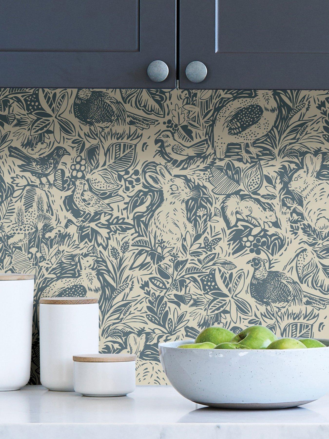 NuWallpaper Nuwallpaper Self Adhesive Terrene - Blue