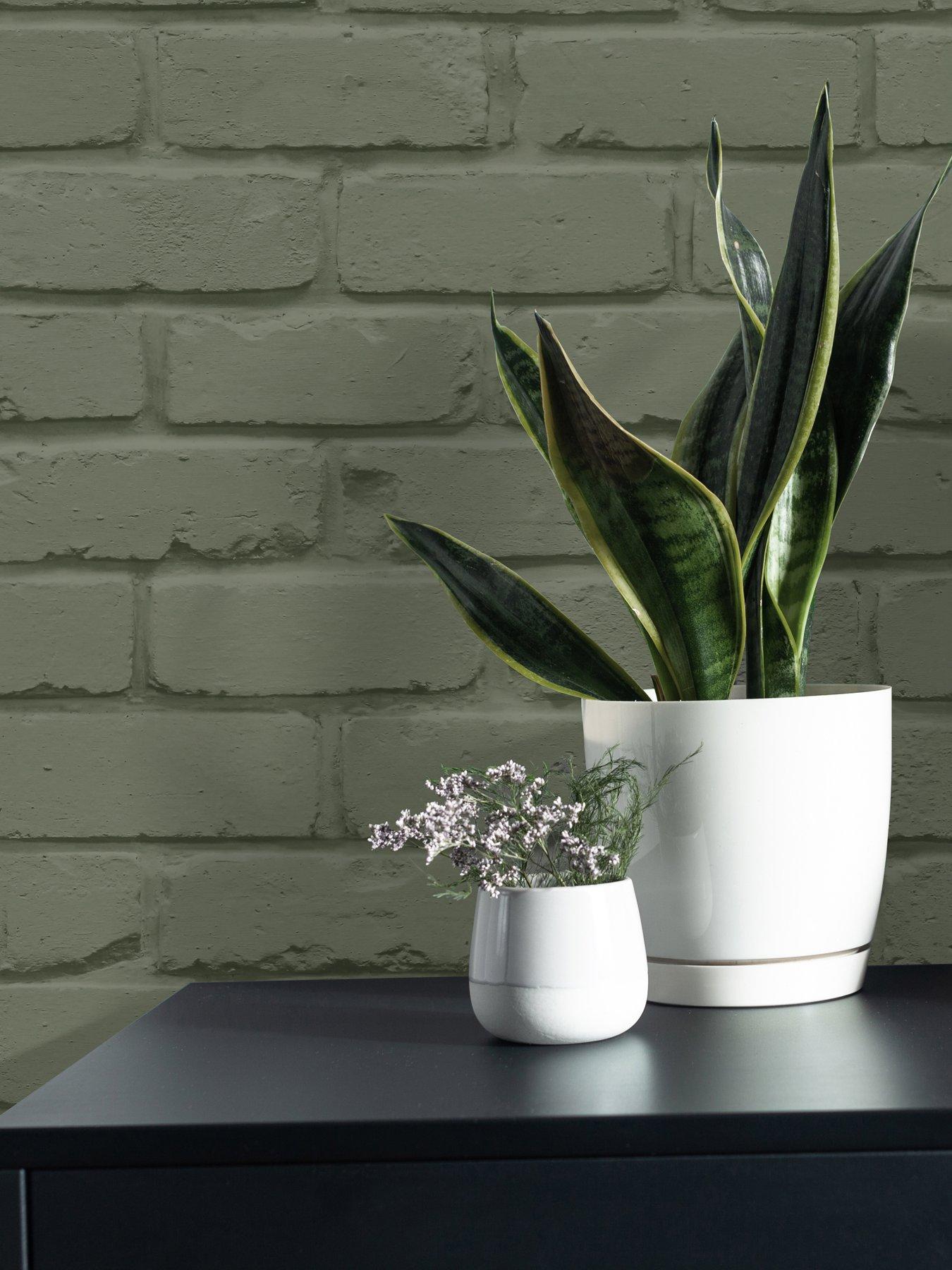 Image 3 of 5 of Fine Decor Painted Brick Wallpaper - Sage
