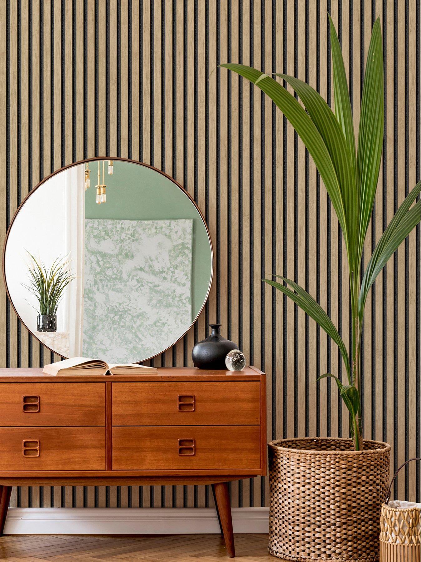 NuWallpaper Nuwallpaper Self Adhesive Slat Wood Oak