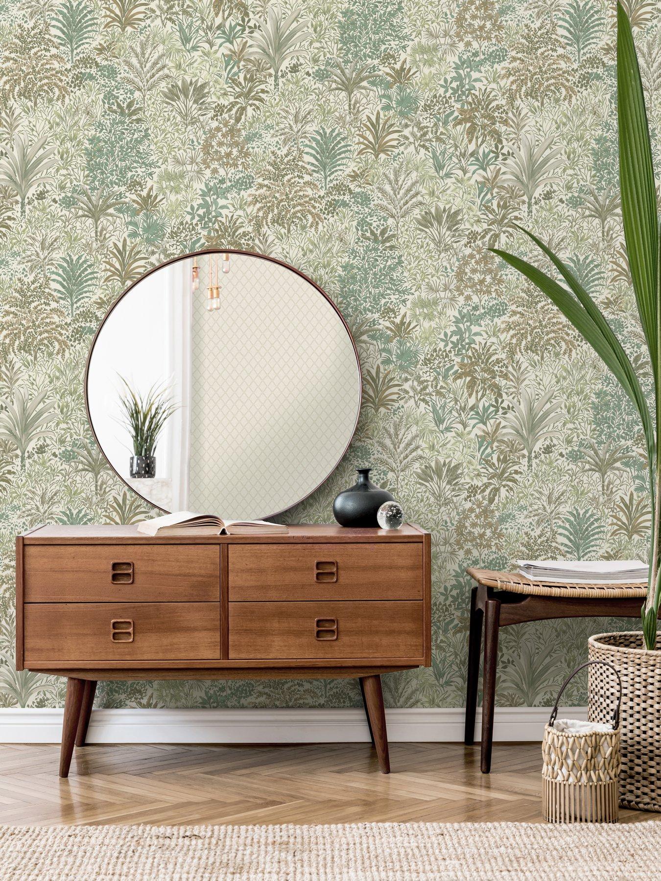 Vymura Capri Palm Landscape Wallpaper - Green