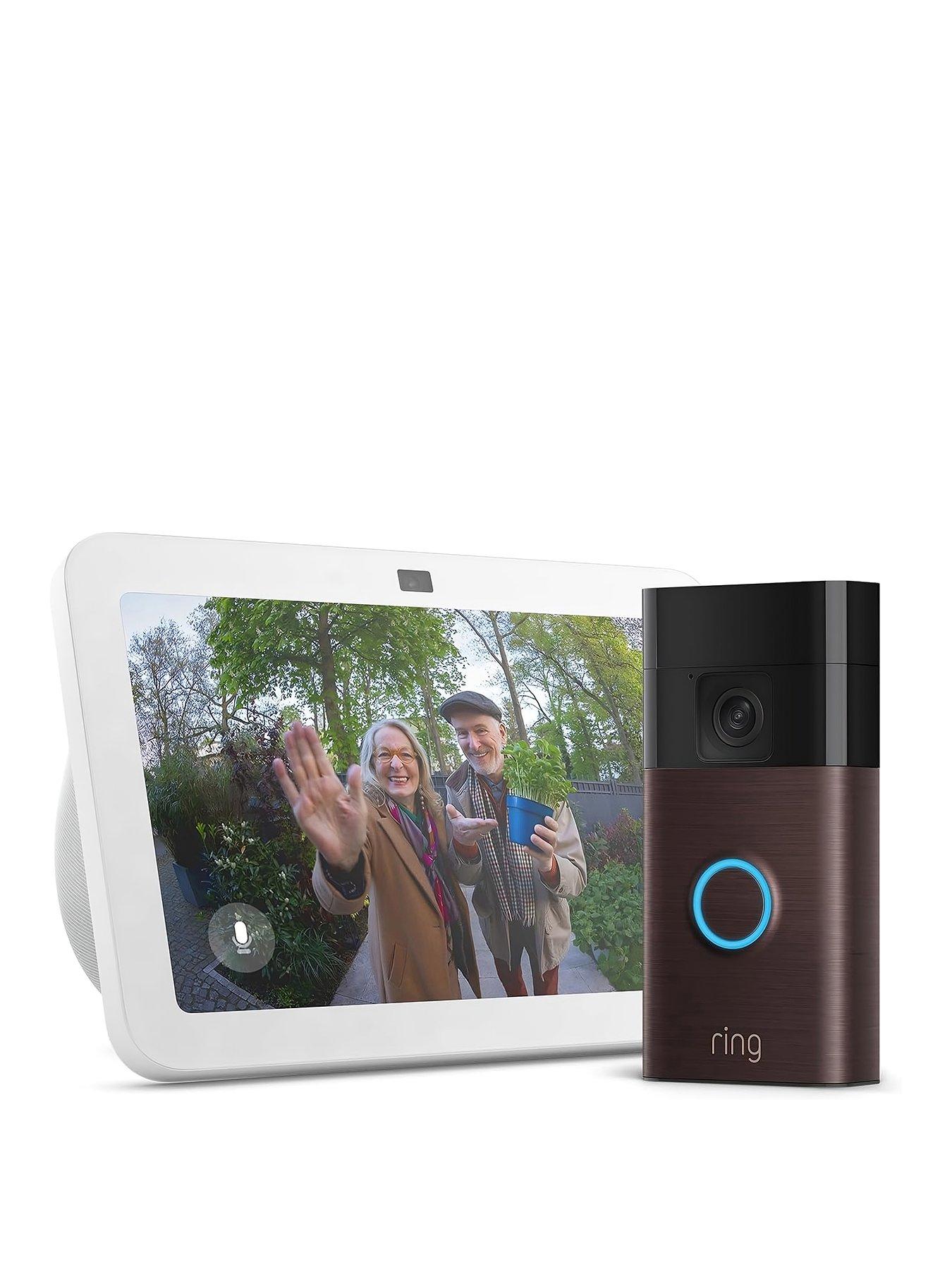 Image of Amazon Video Doorbell 3rd gen Venetian Bronze & Echo Show8 3rd White