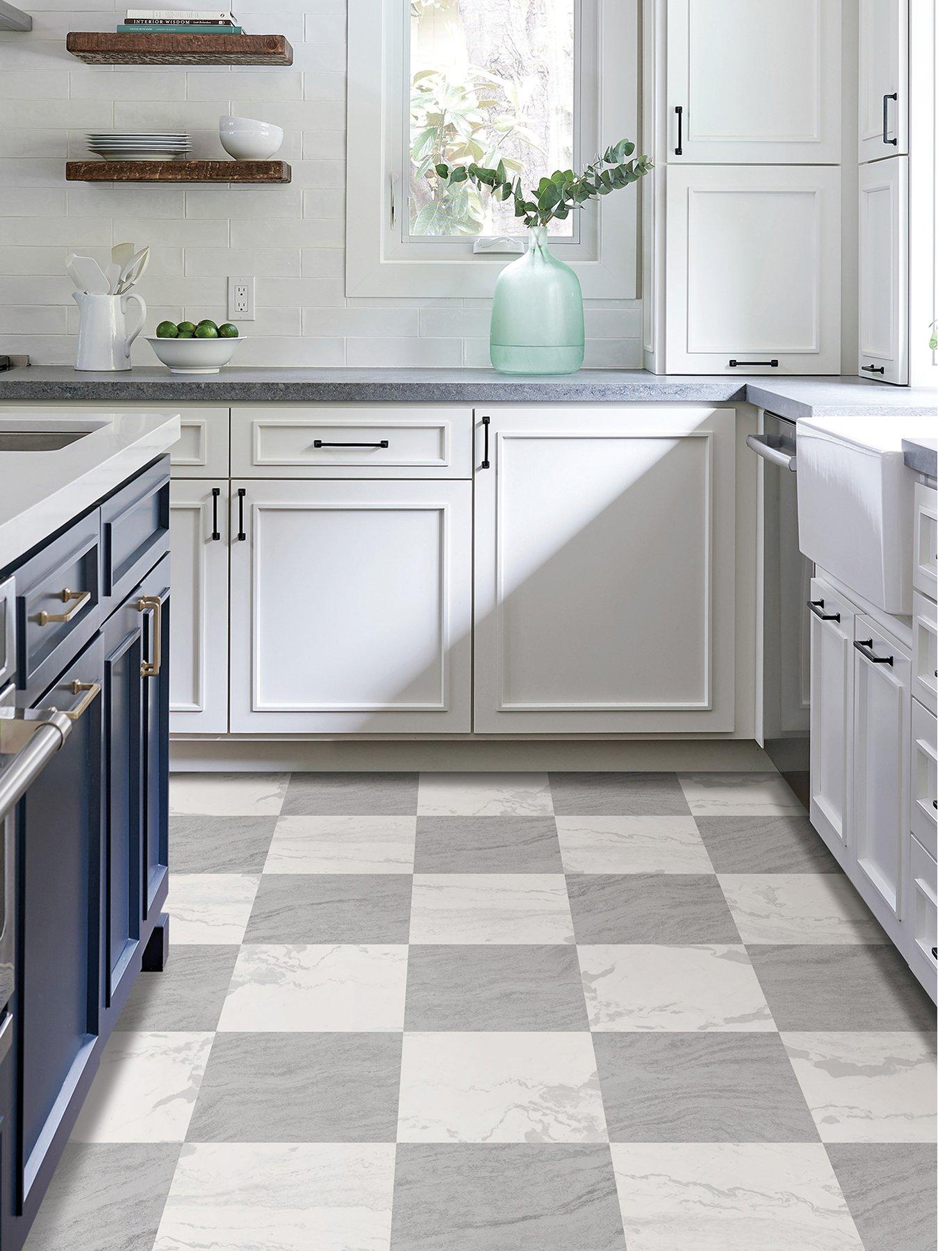 Floor Pops Floorpops Langley Grey Peel & Stick Floor Tiles
