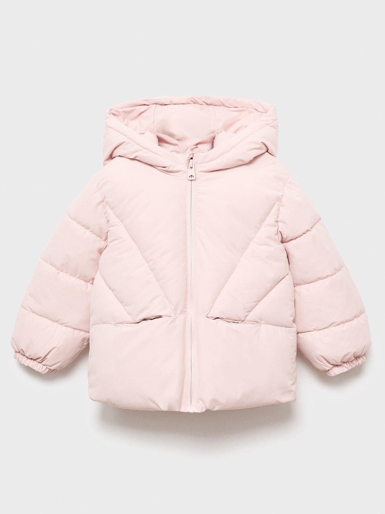 Mango Younger Girls Padded Coat - Light Pink
