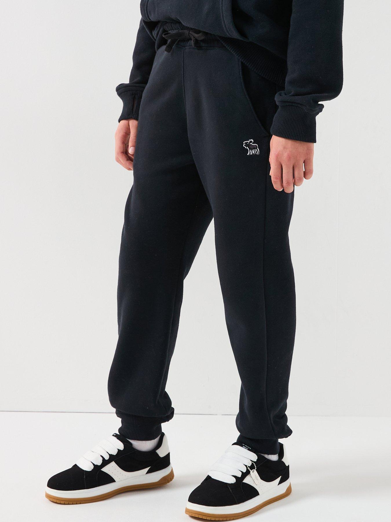 Abercrombie & Fitch Boys Essential Fleece Jogger - Black