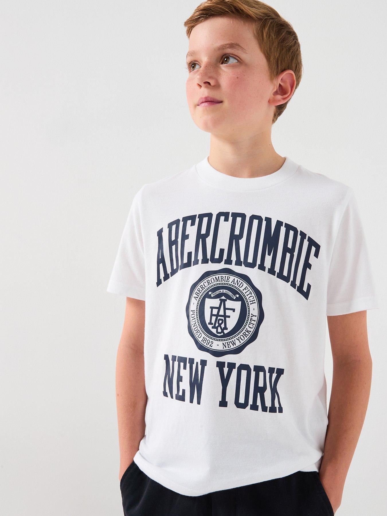 Abercrombie & Fitch Boys Ivy League Short Sleeve T-Shirt - White