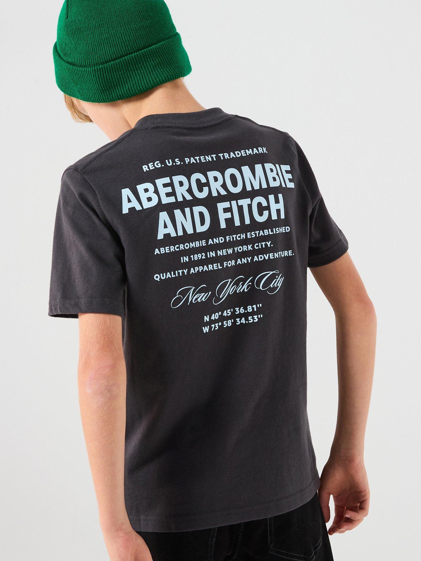 Image 1 of 5 of Abercrombie & Fitch Boys City Stack Short Sleeve T-Shirt - Black