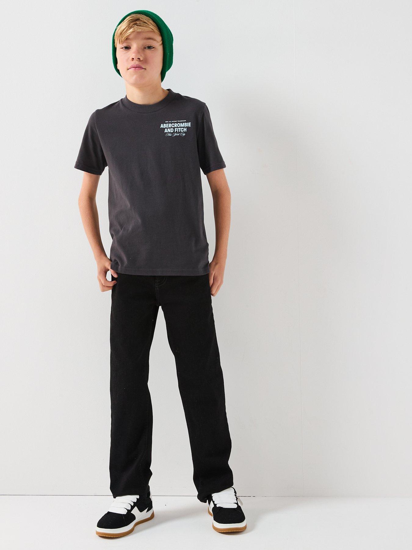 Image 3 of 5 of Abercrombie & Fitch Boys City Stack Short Sleeve T-Shirt - Black