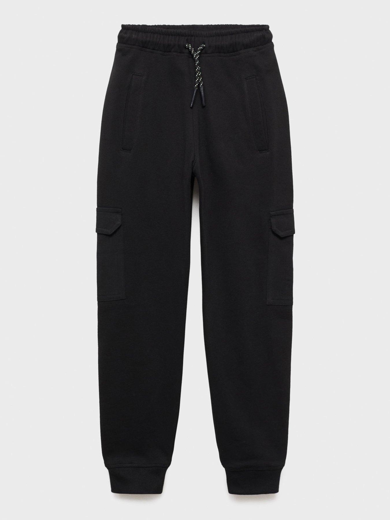 mango-boys-cargo-joggers-black