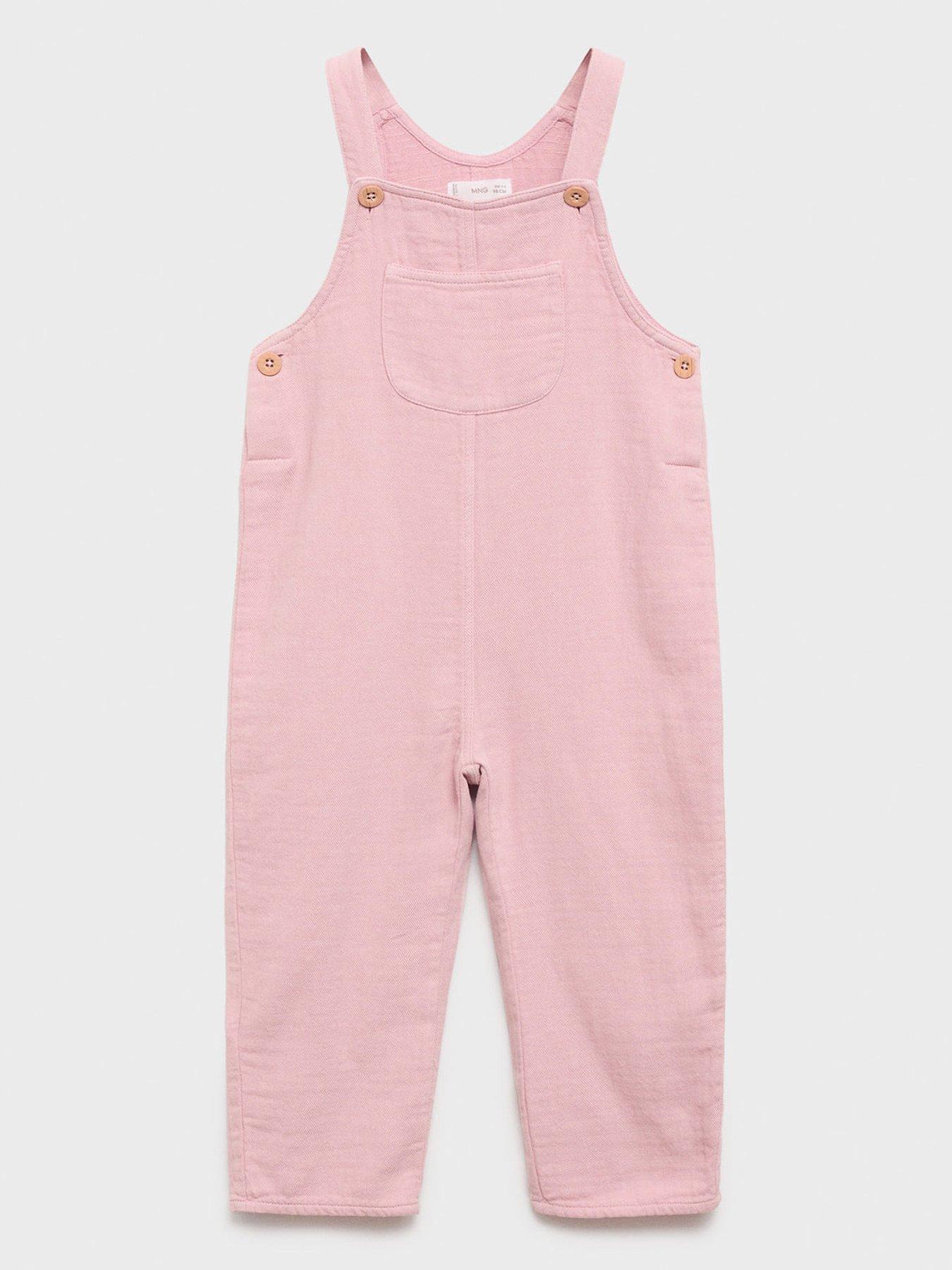 Mango Baby Girls Dungarees - Light Pink