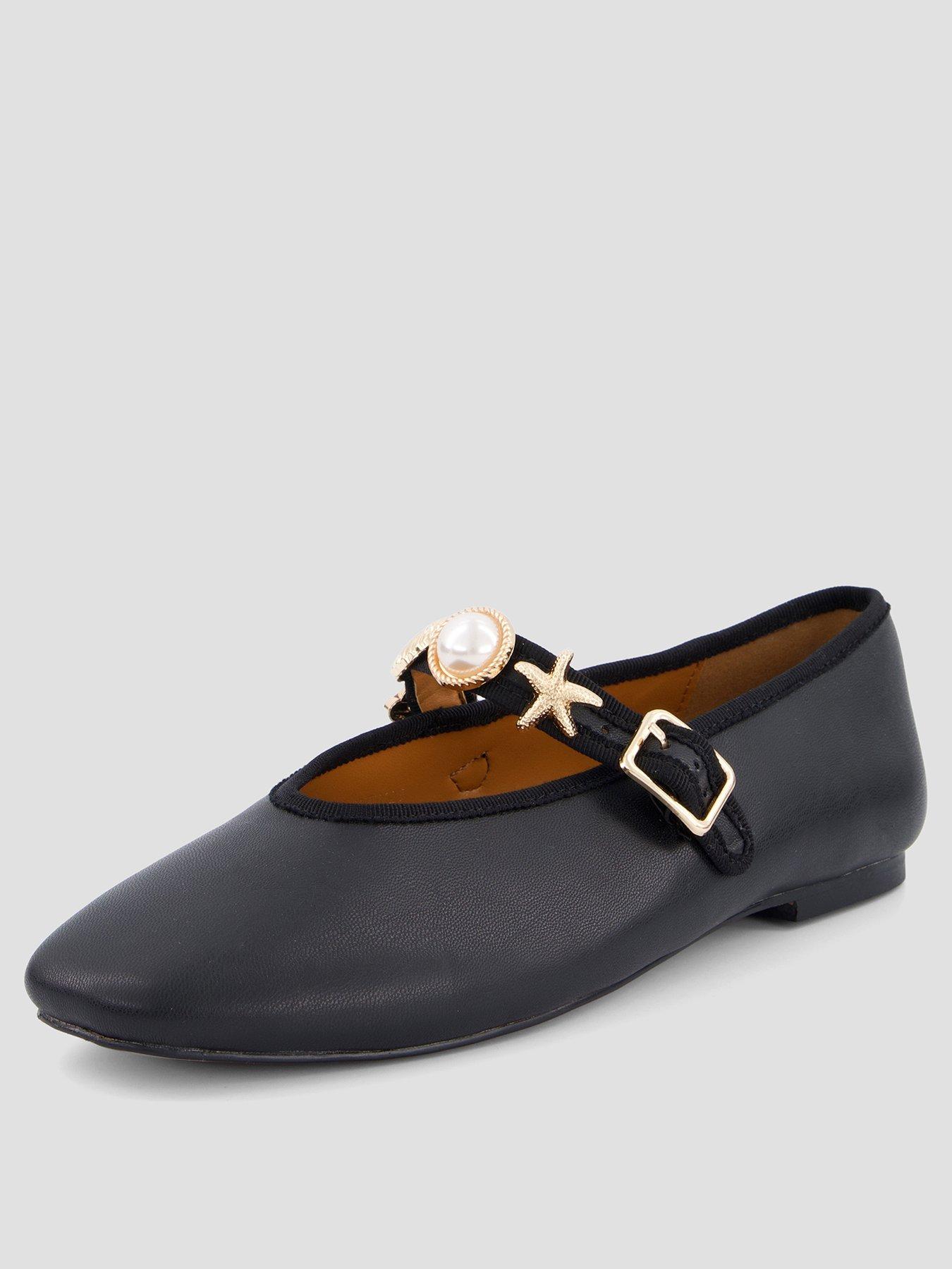 the-very-collection-beaded-ballet-flat-shoe-blackstillFront