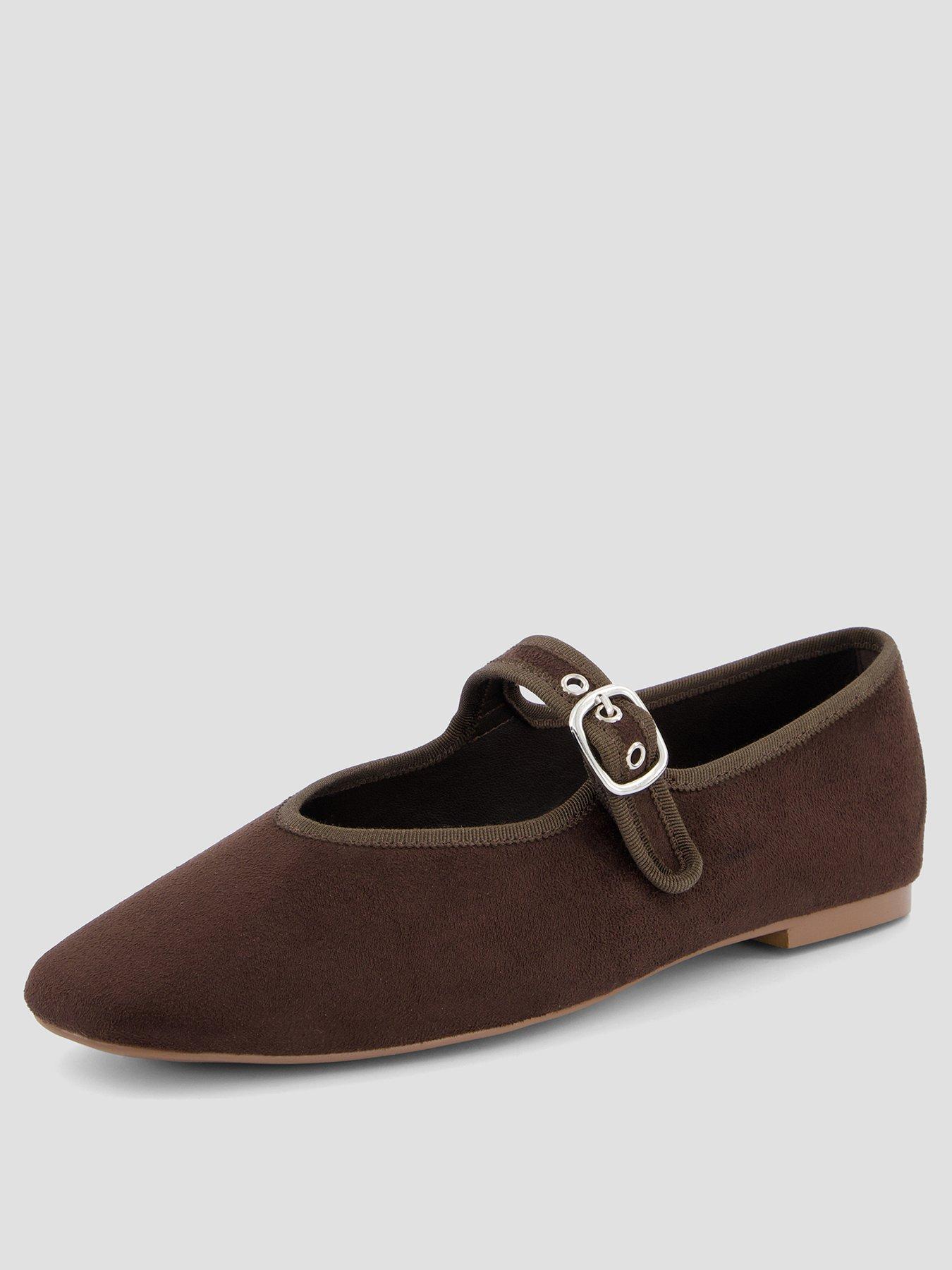 Image 2 of 7 of The Very Collection Ballet Flat Shoe - Brown