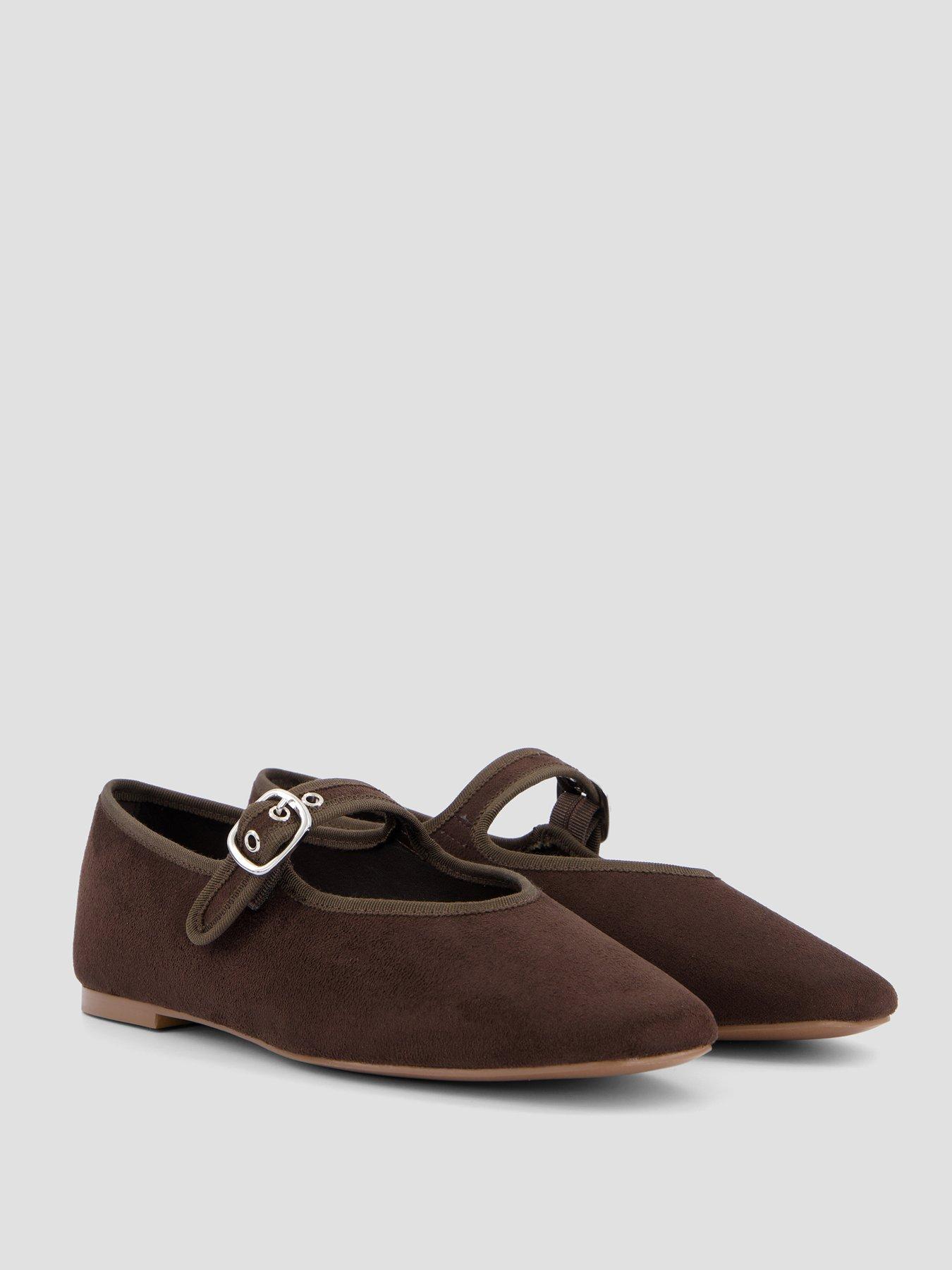 Image 6 of 7 of The Very Collection Ballet Flat Shoe - Brown