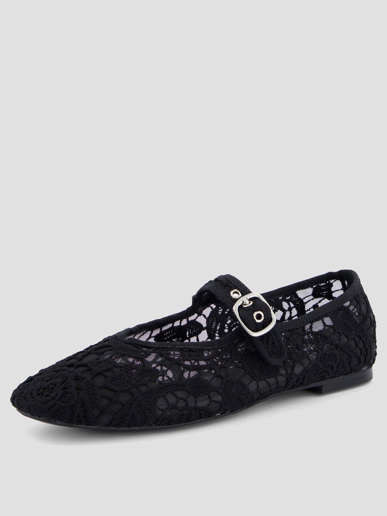 the-very-collection-lace-ballet-flat-shoe-blackstillFront